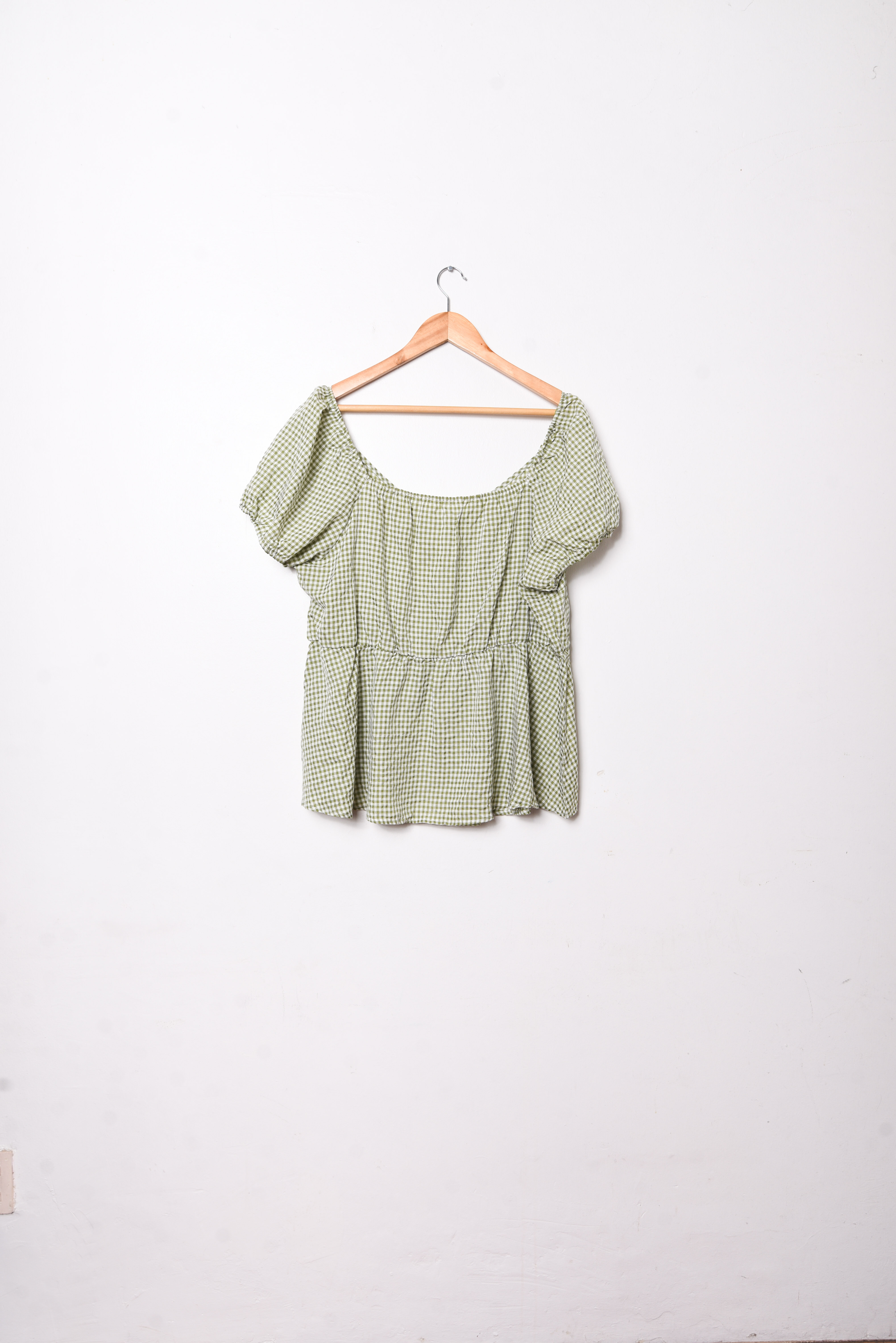 Blusa gingham plus size