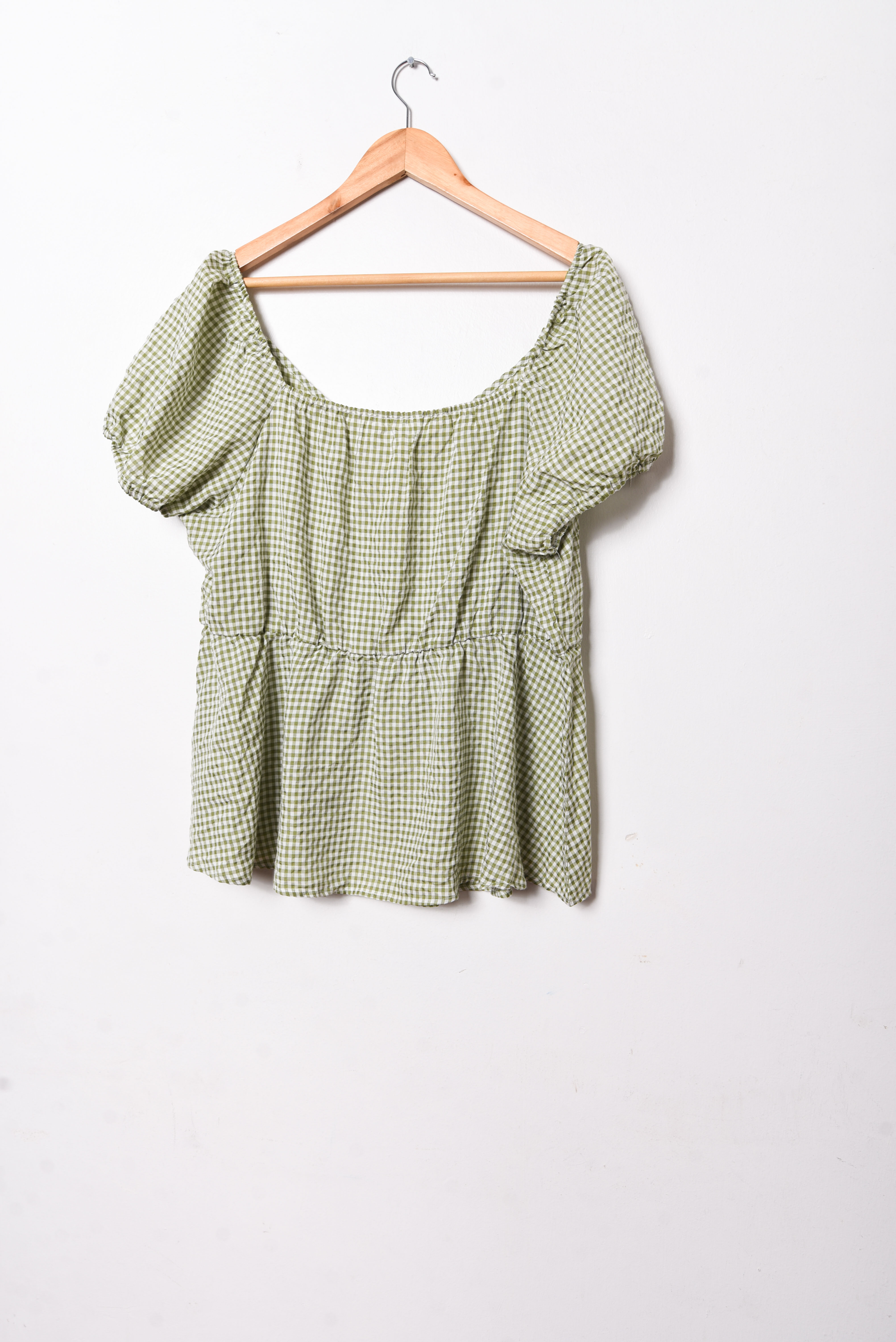 Blusa gingham plus size