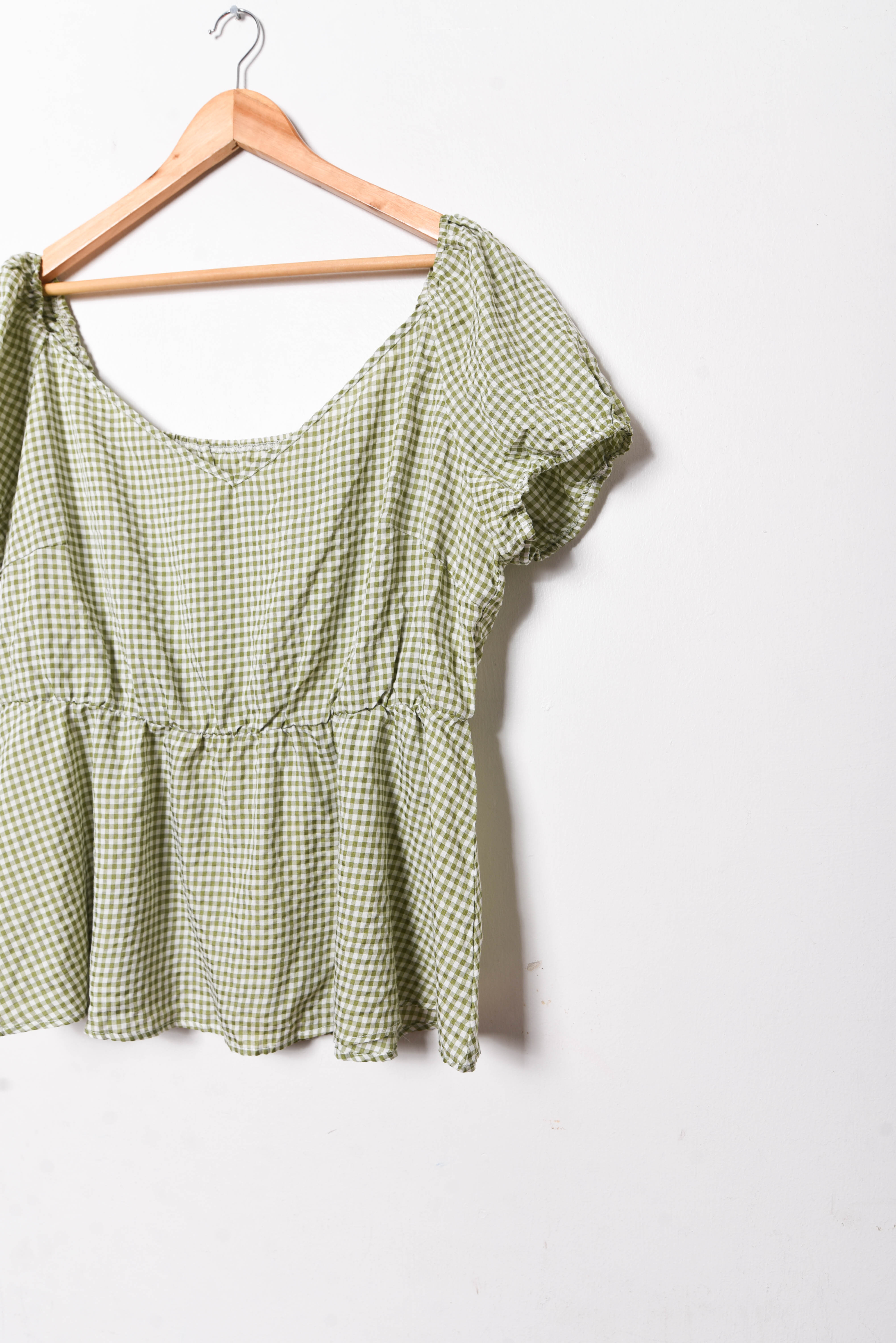 Blusa gingham plus size