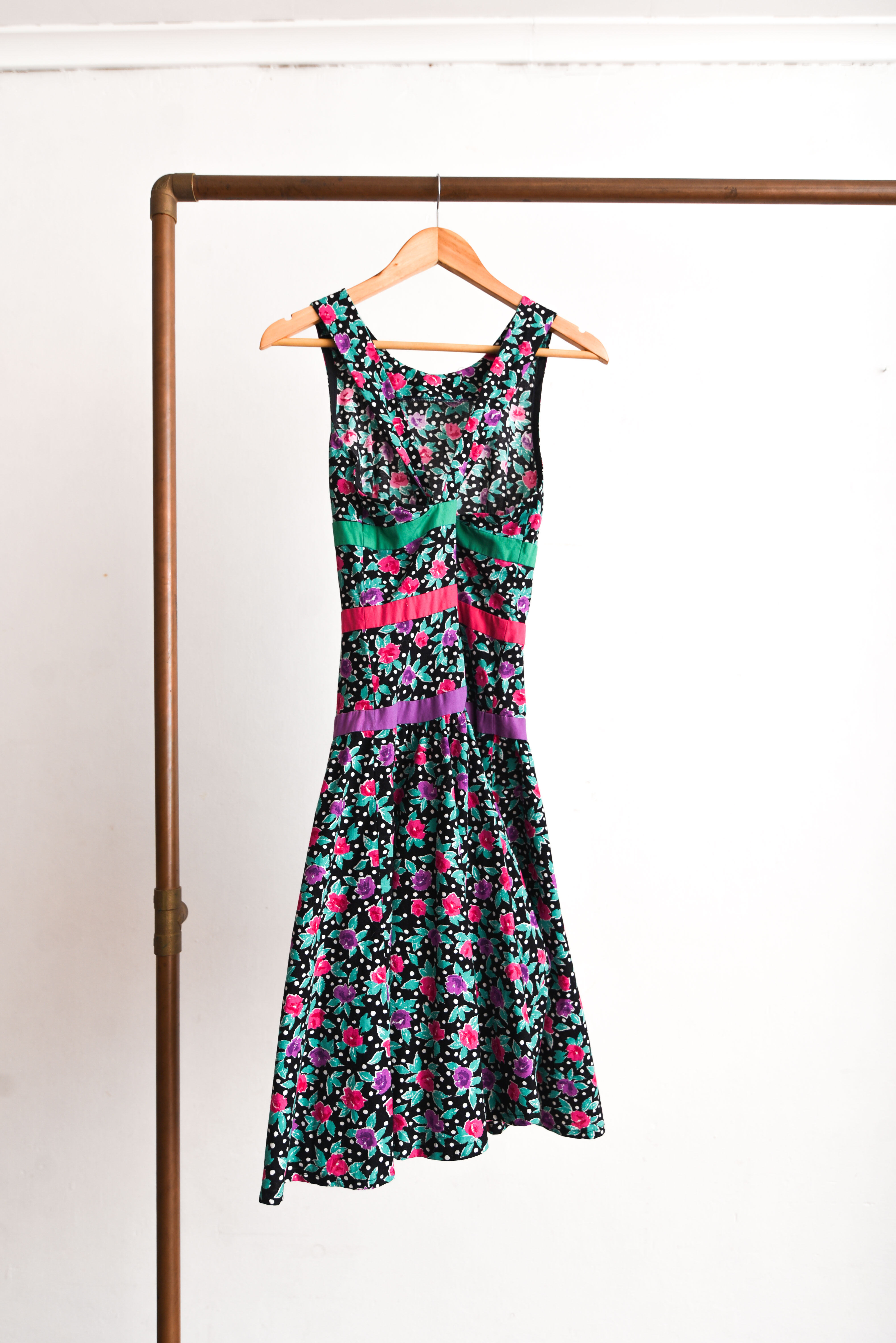 Vestido floral vintage California