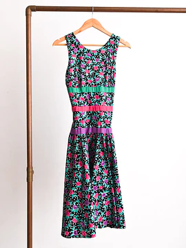 Vestido floral vintage California