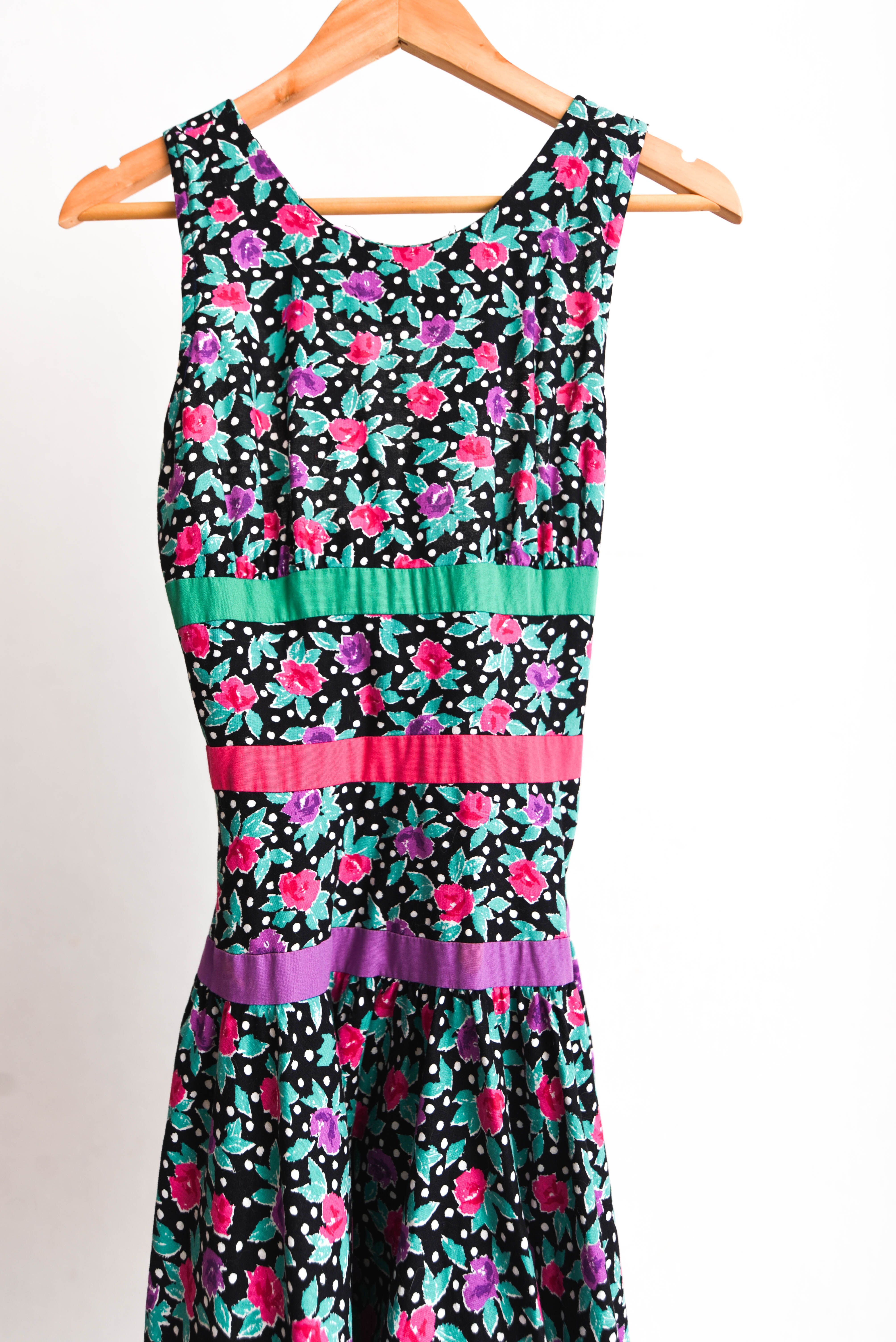 Vestido floral vintage California