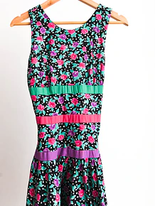 Vestido floral vintage California