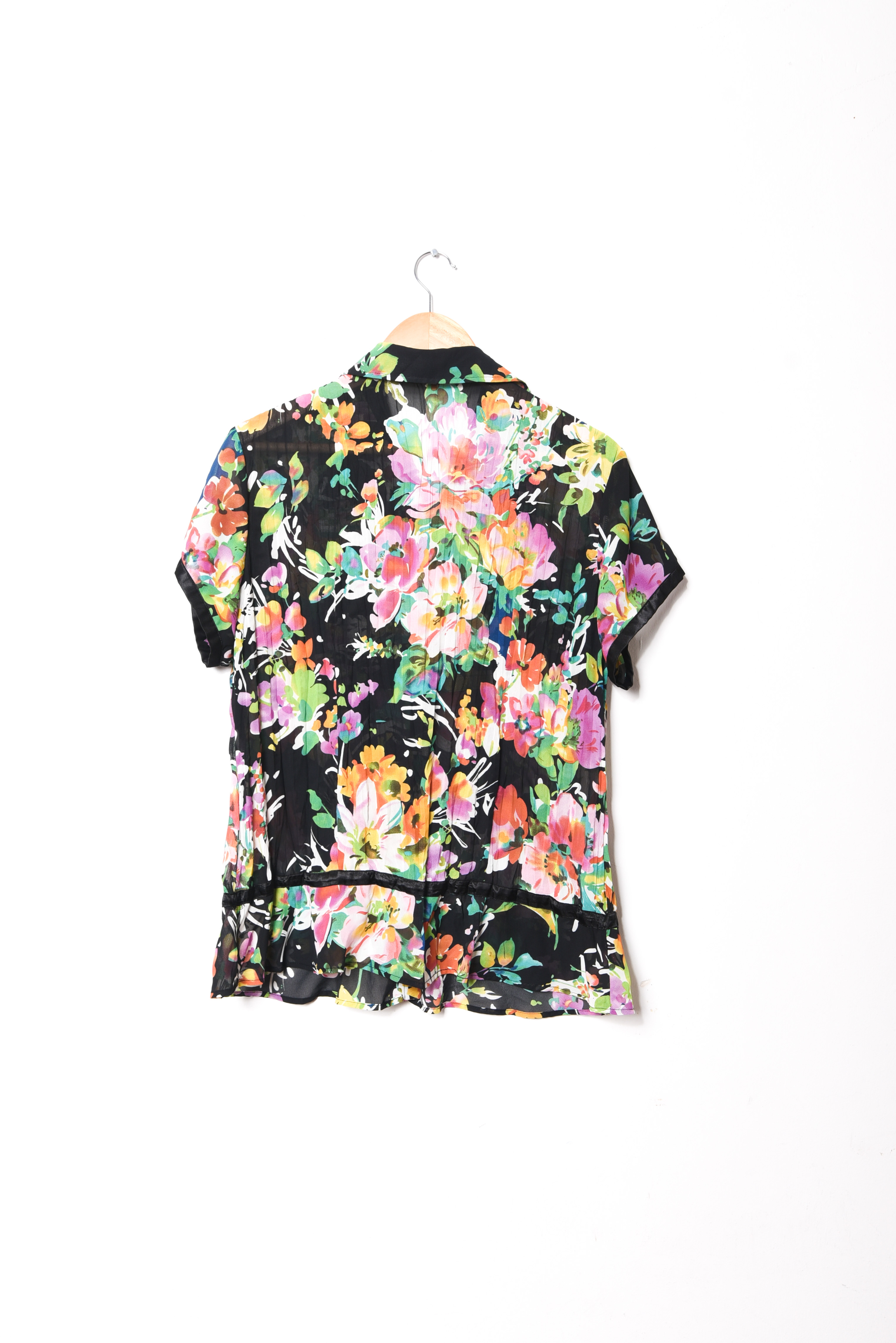 Blusa floral y2k plisada
