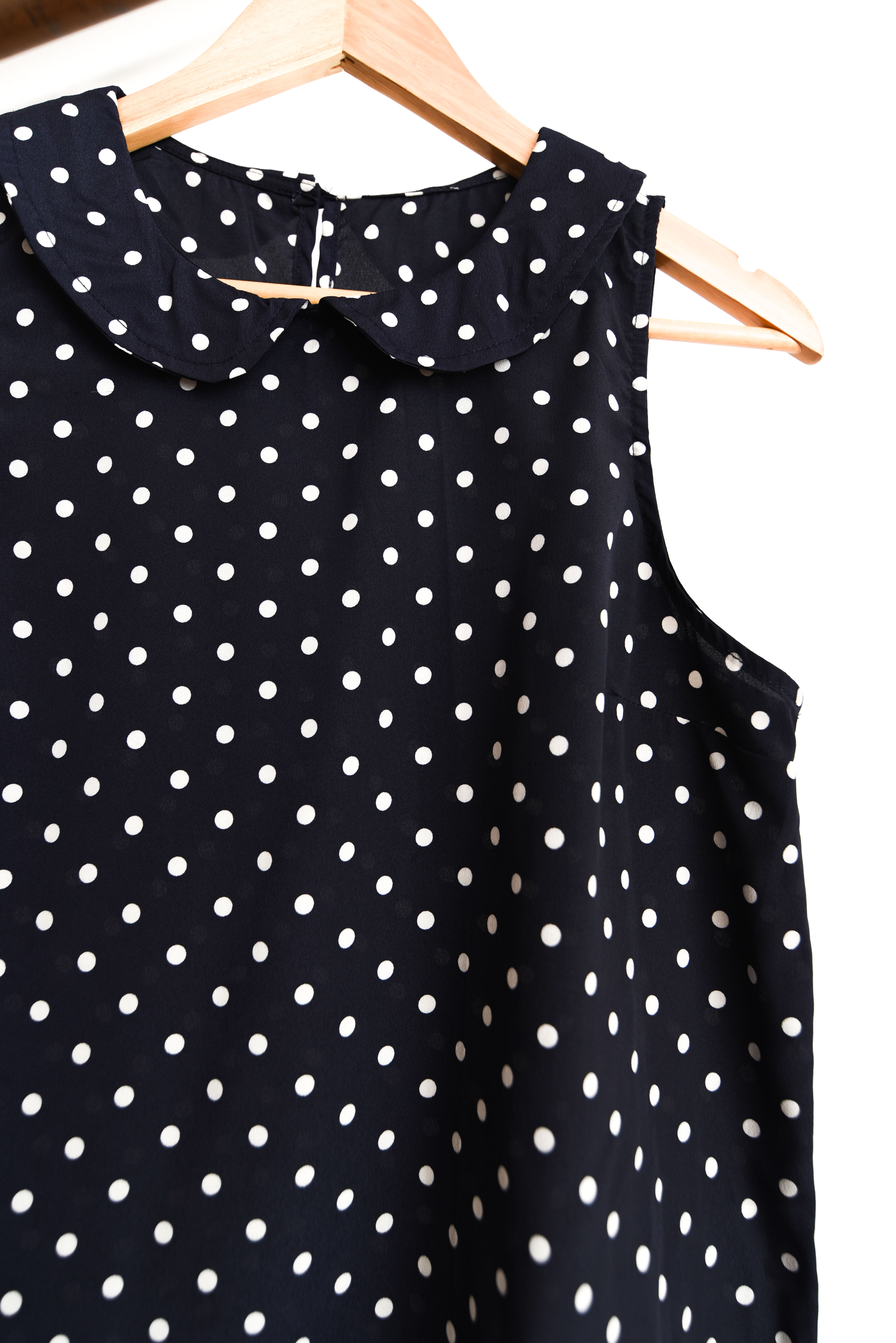 Blusa azul marino dots peter pan