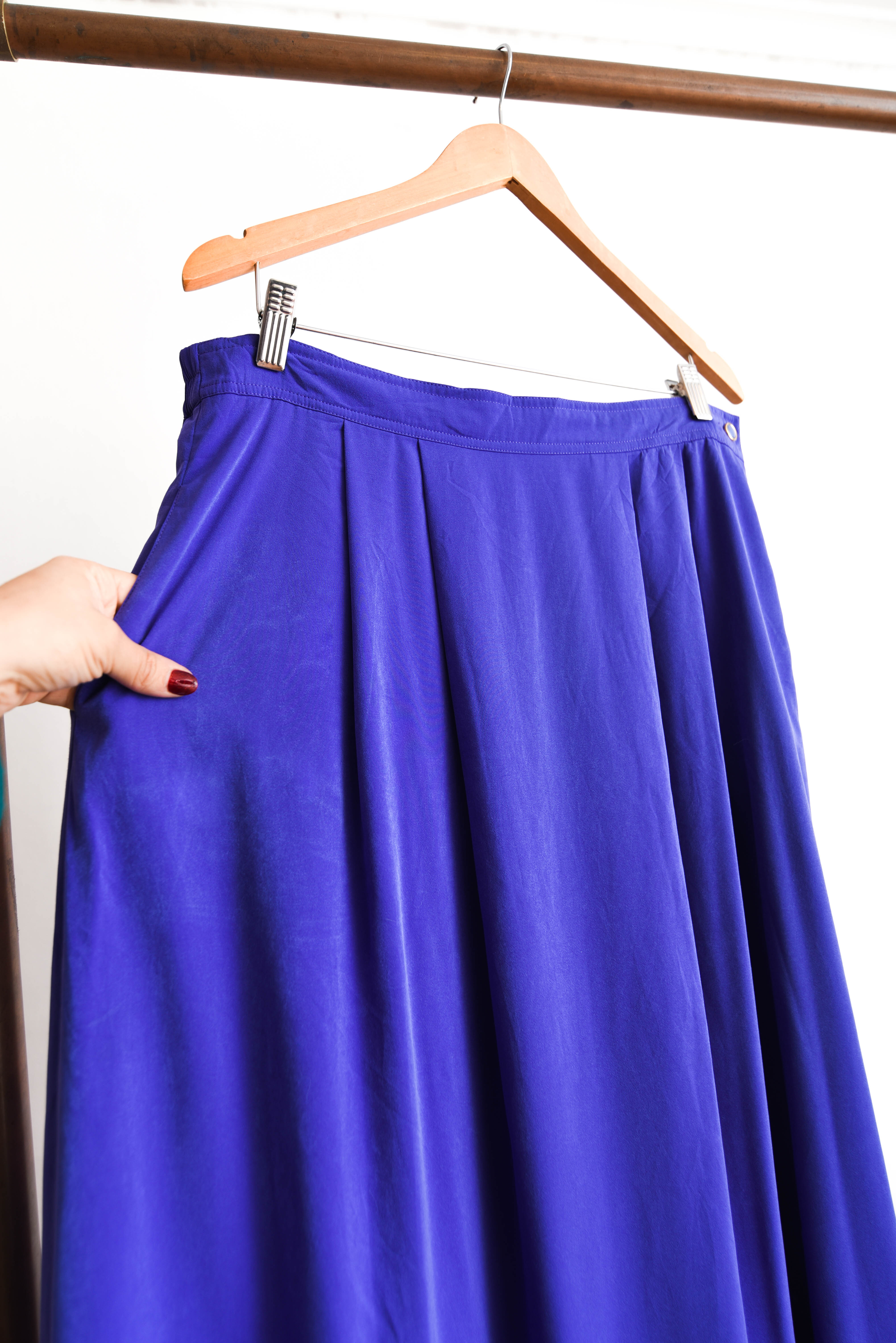 Maxi falda azul klein 90s