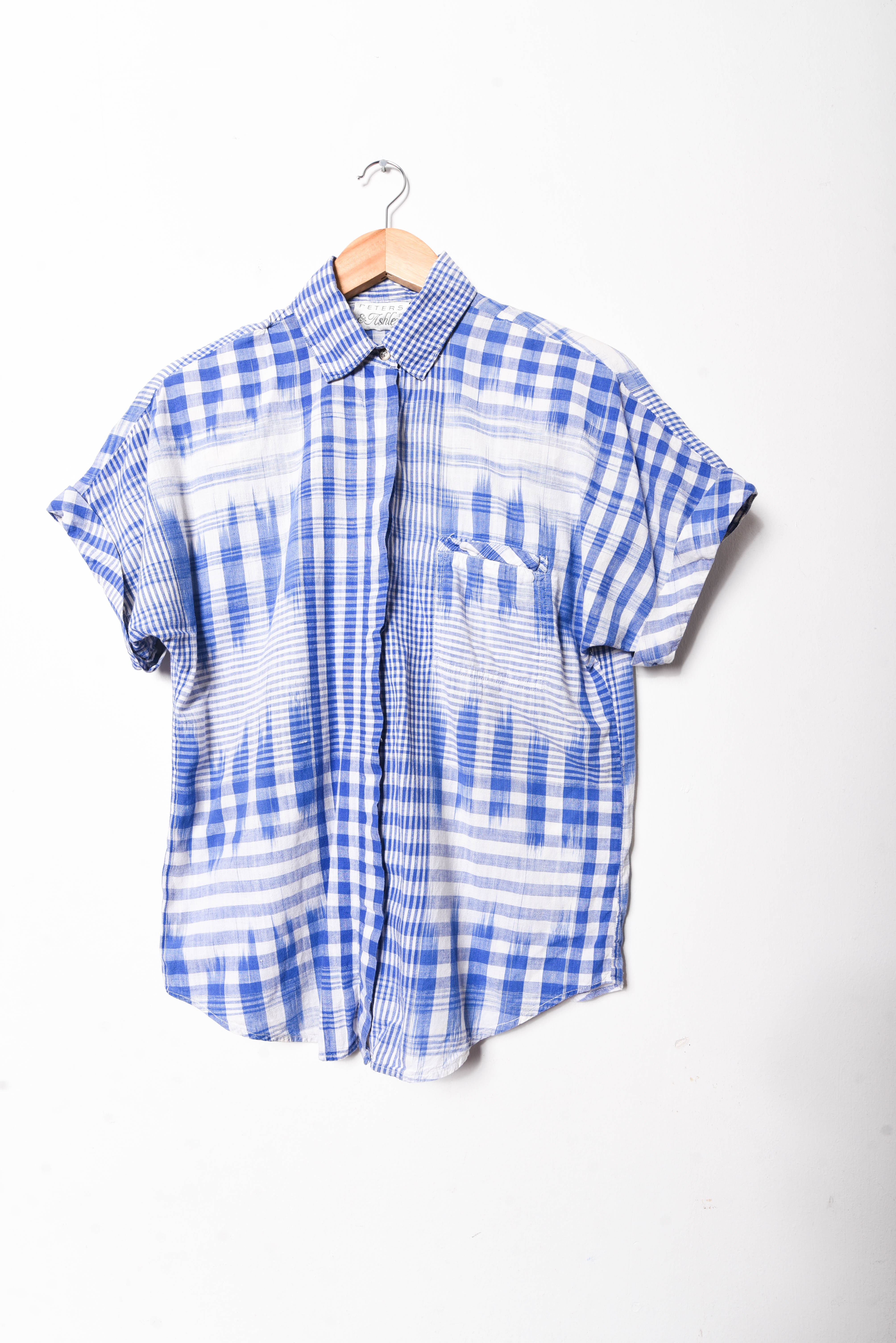 Camisa gingham lila