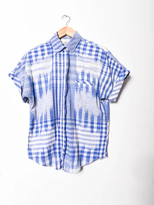 Camisa gingham lila