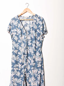 Vestido turquesa floral