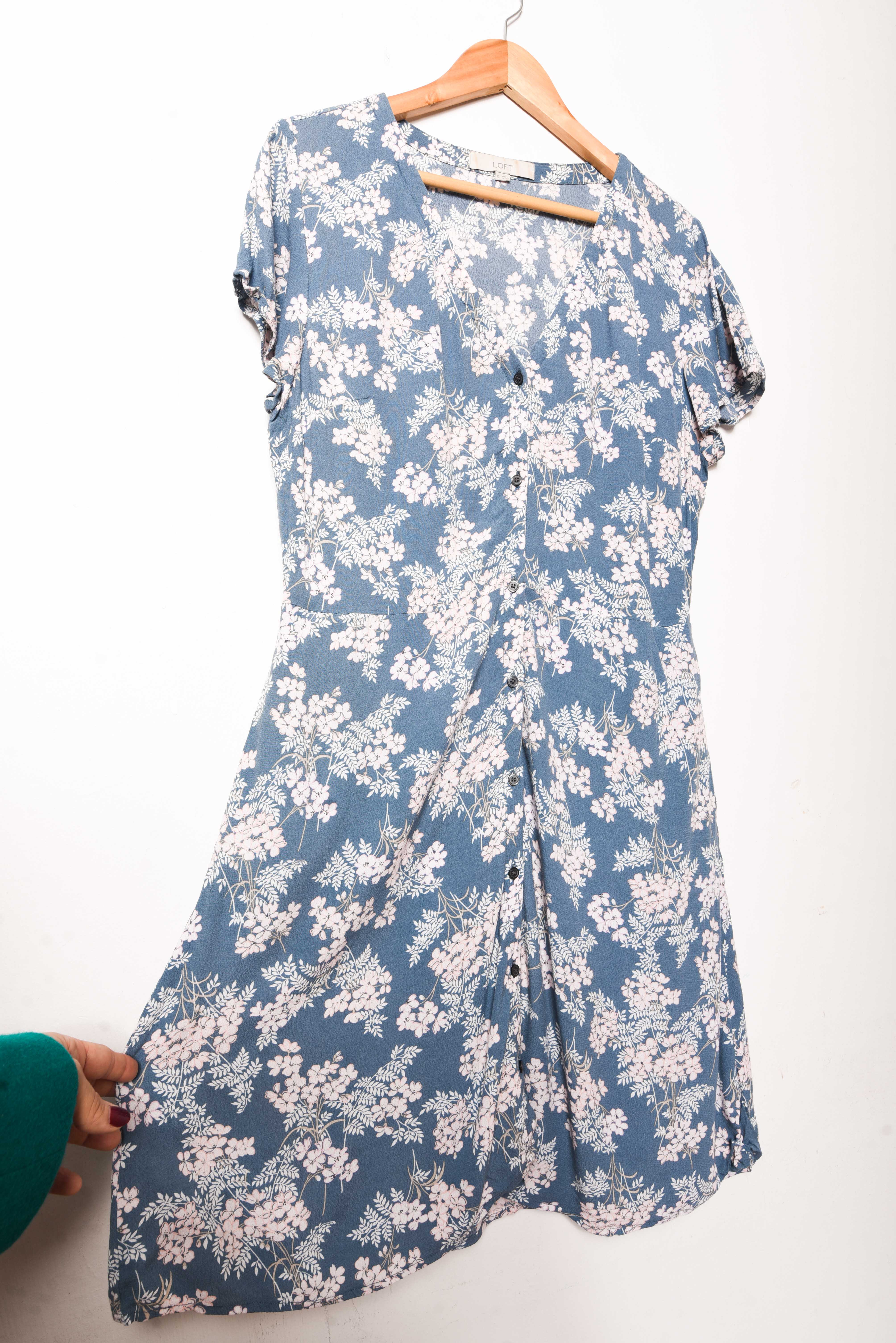 Vestido turquesa floral