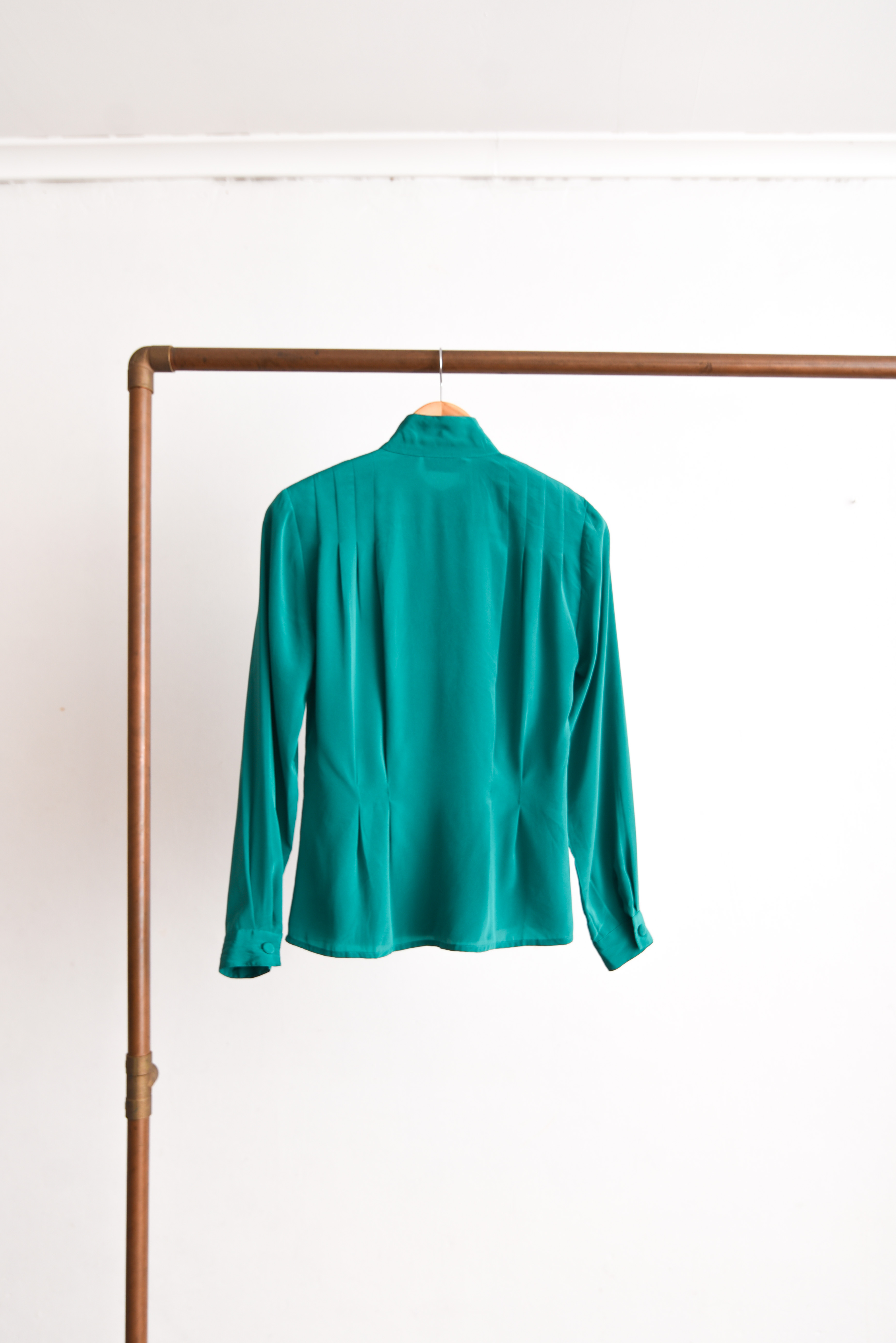 Blusa verde jade 80s