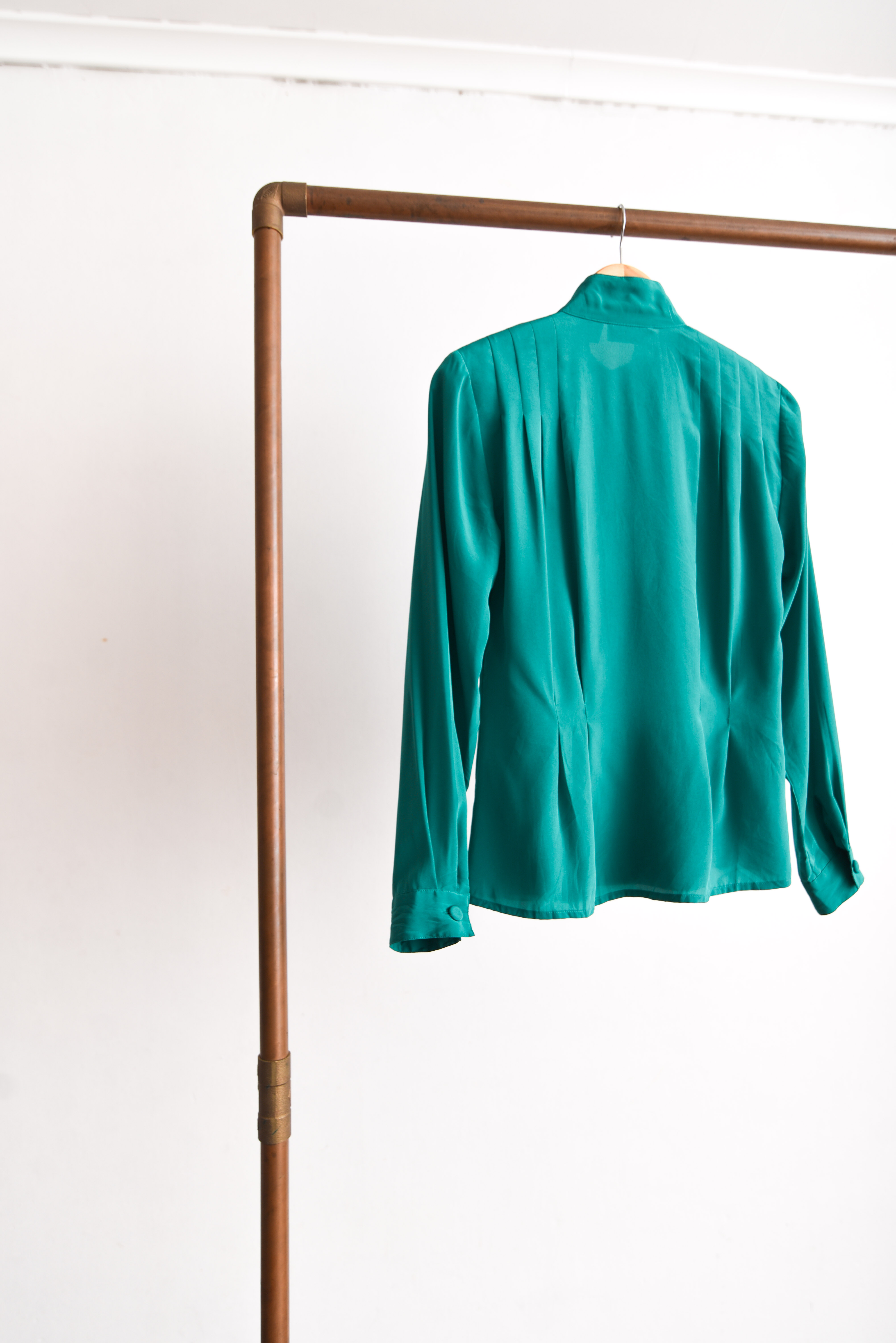 Blusa verde jade 80s