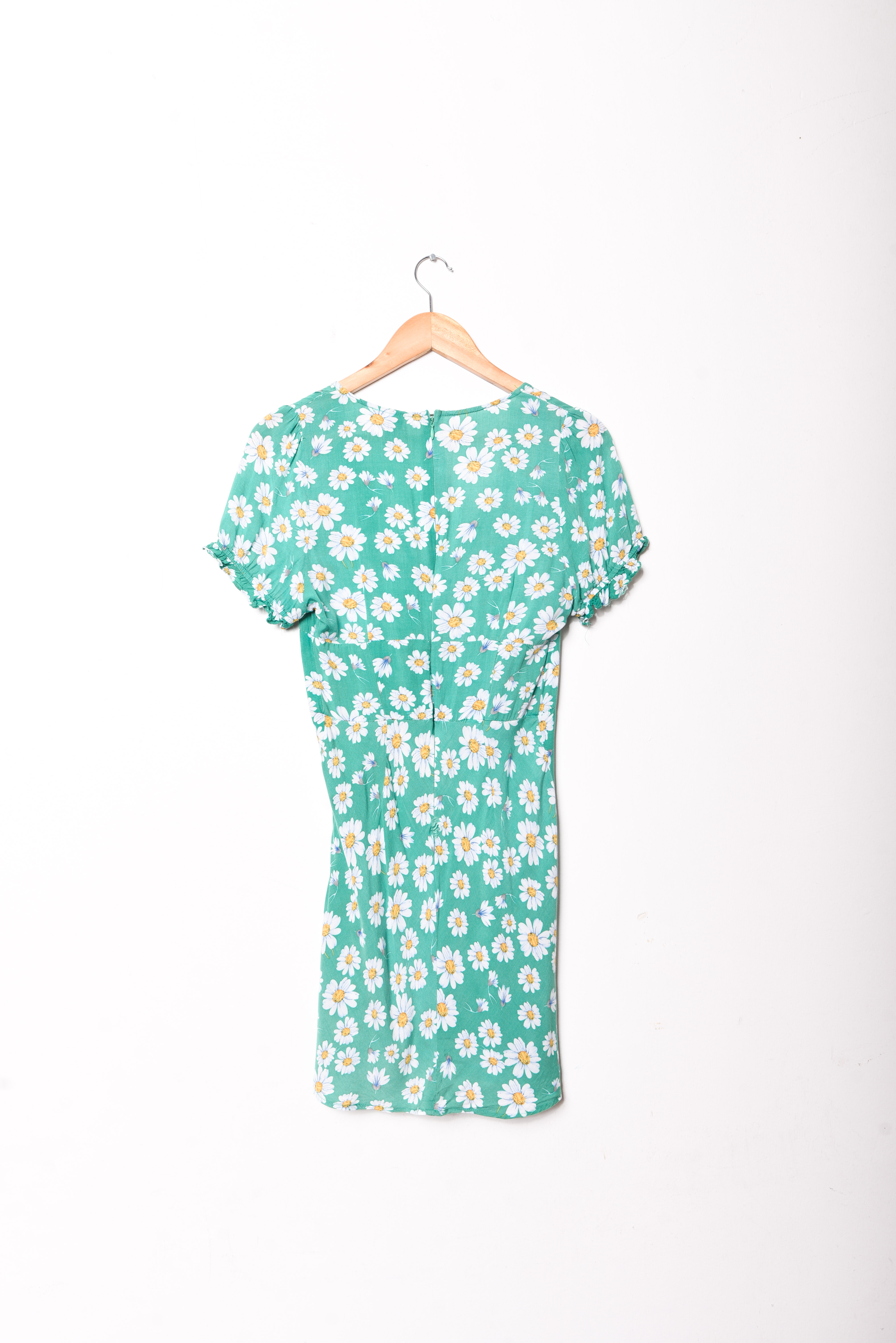 Vestido verde margaritas
