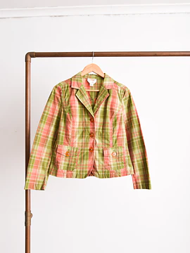 Blazer tartán primavera green