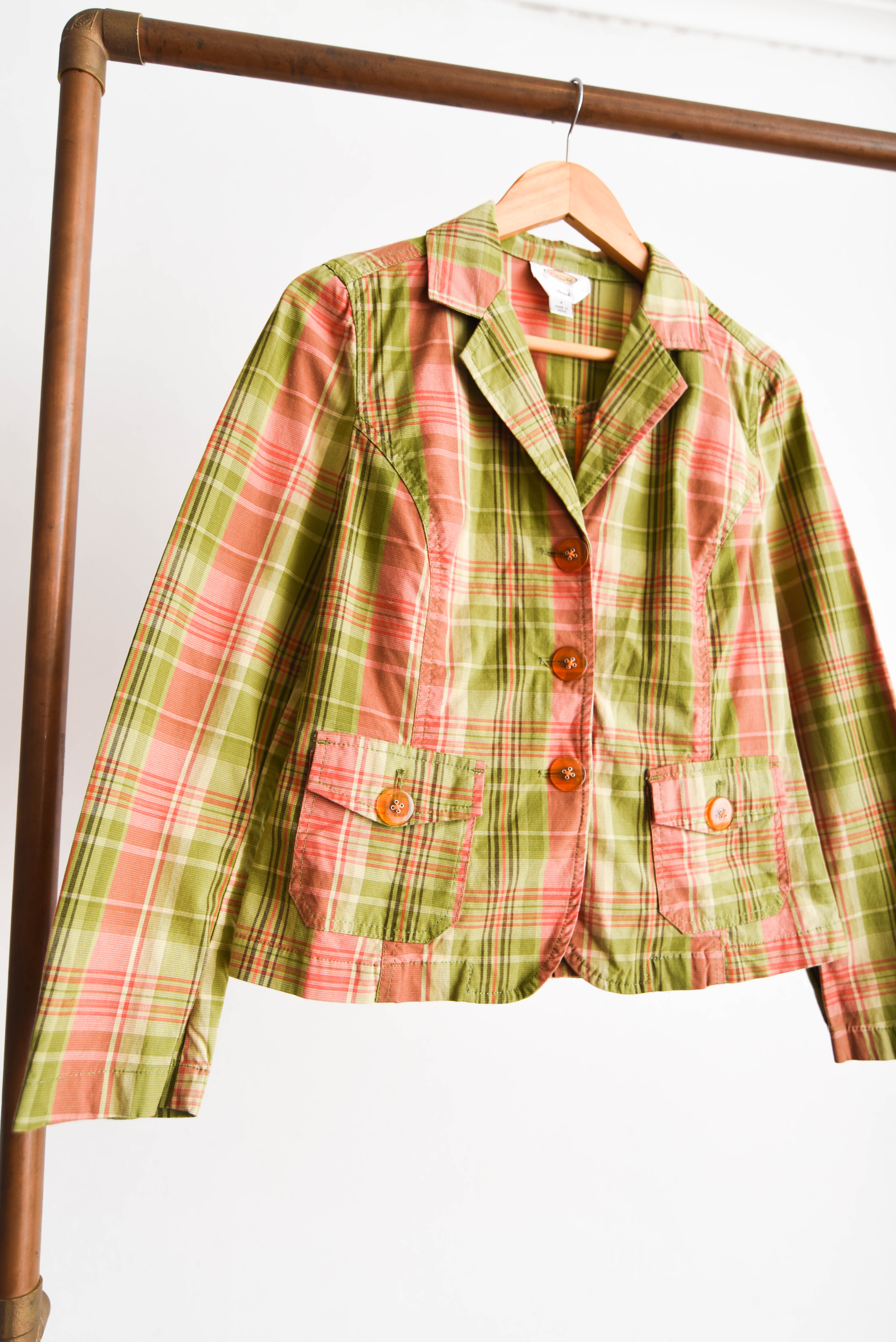 Blazer tartán primavera green