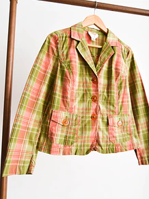 Blazer tartán primavera green