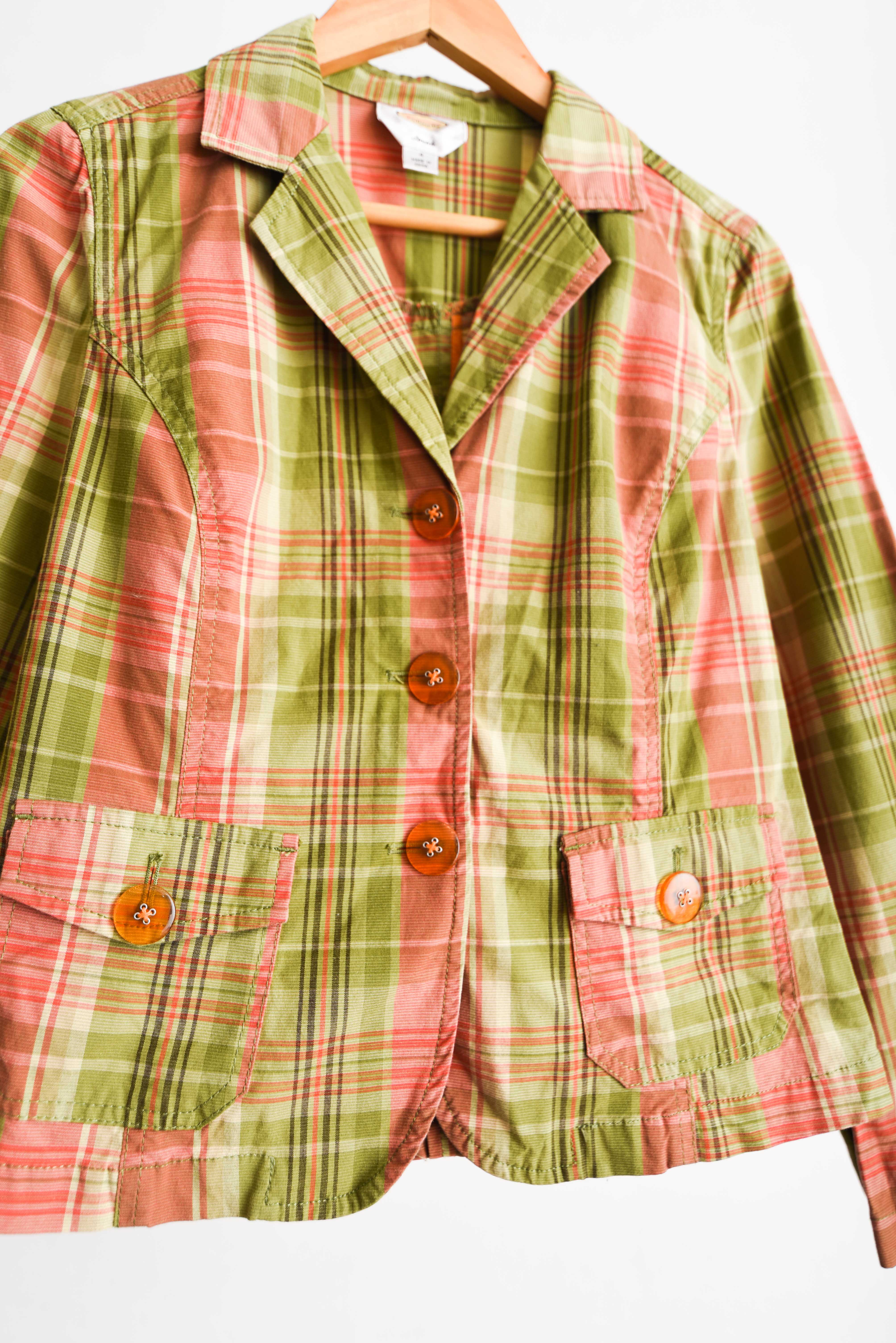 Blazer tartán primavera green