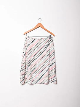 Falda midi rayada y2k