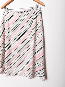 Falda midi rayada y2k