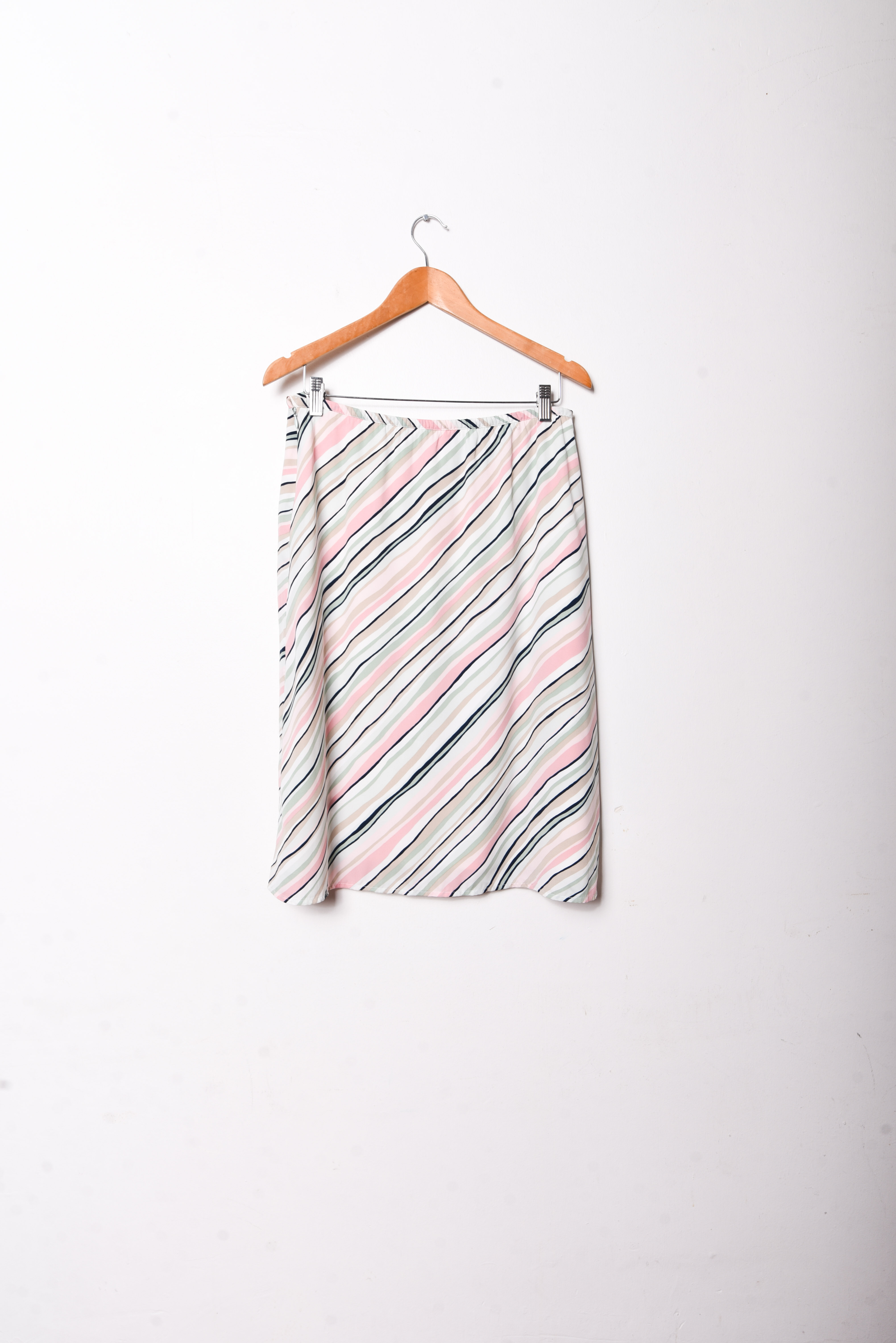 Falda midi rayada y2k