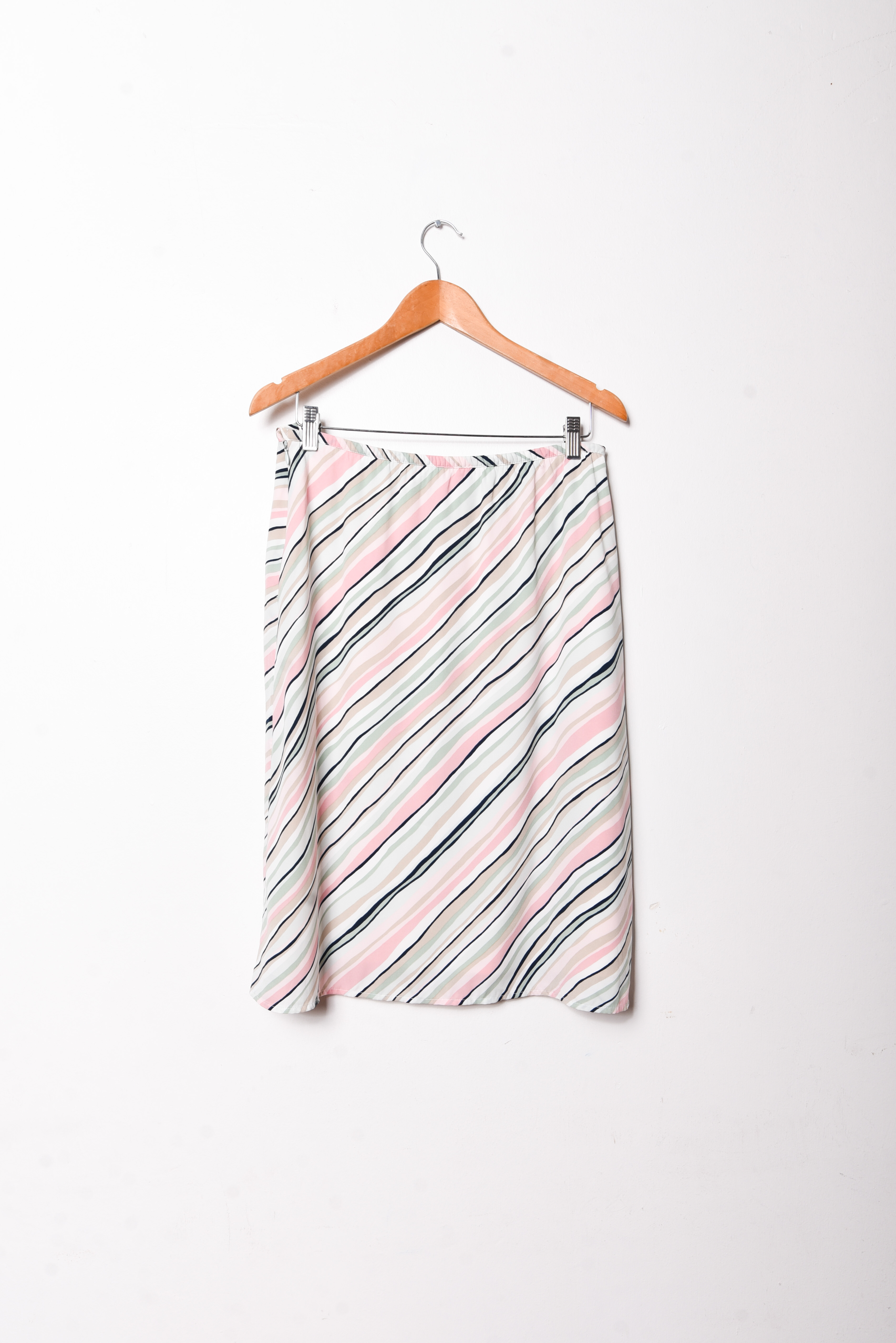 Falda midi rayada y2k