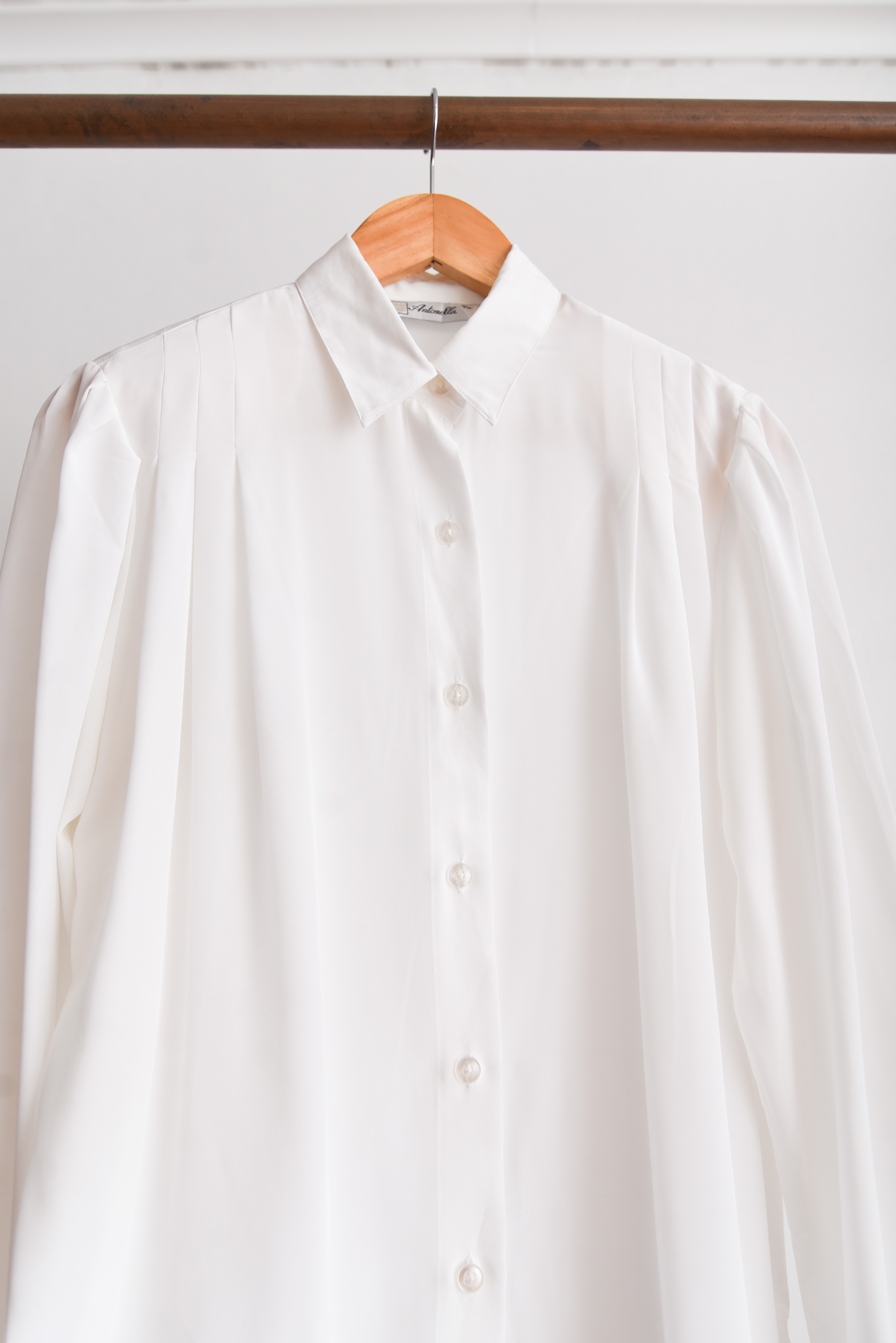 Blusa blanca vintage navy