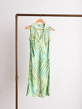 Vestido verde lima silk