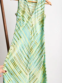 Vestido verde lima silk