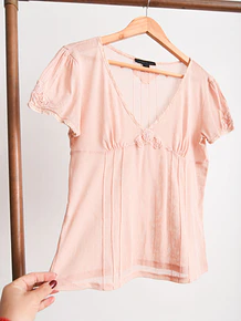 Top mesh rosa palo