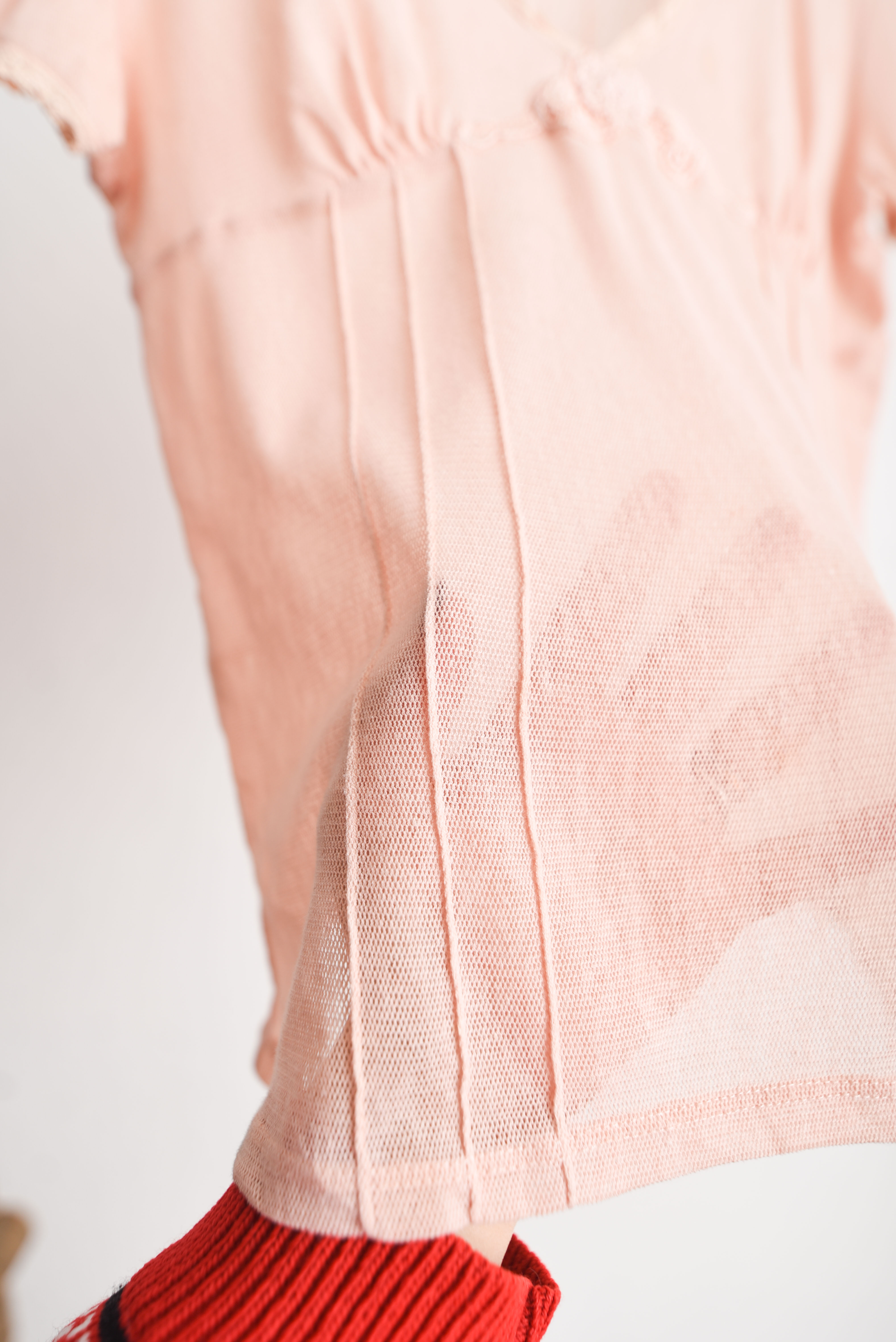 Top mesh rosa palo