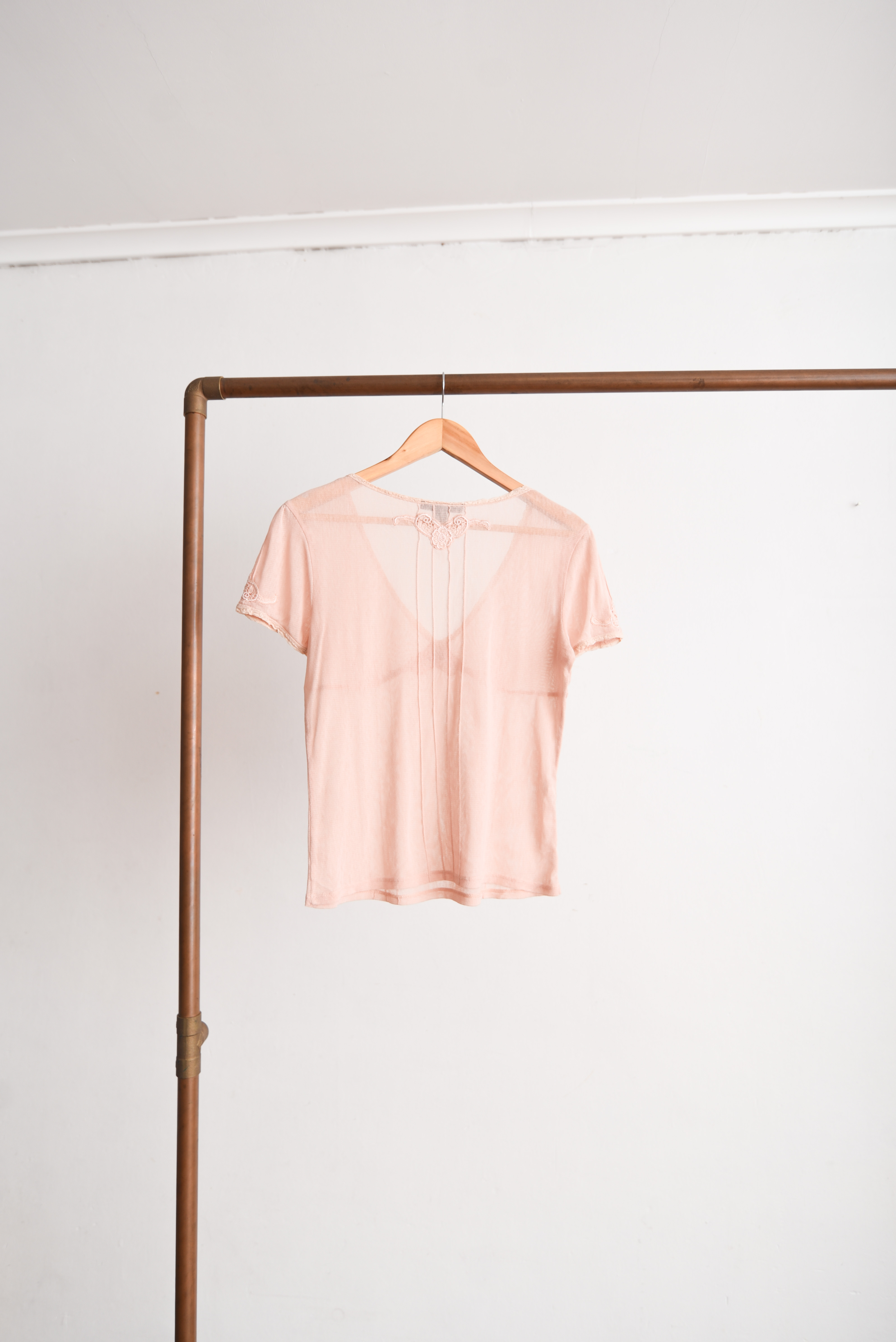 Top mesh rosa palo