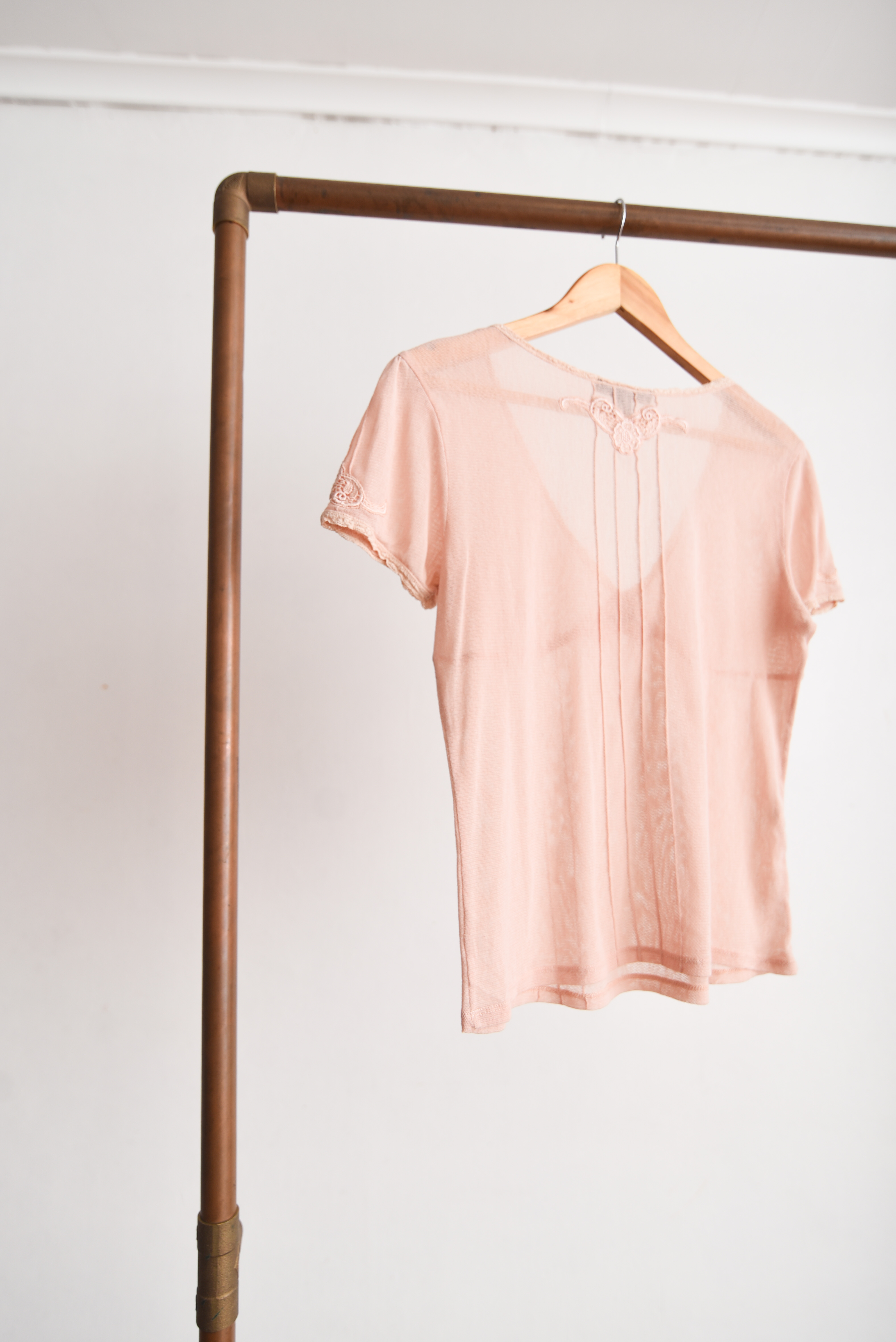 Top mesh rosa palo