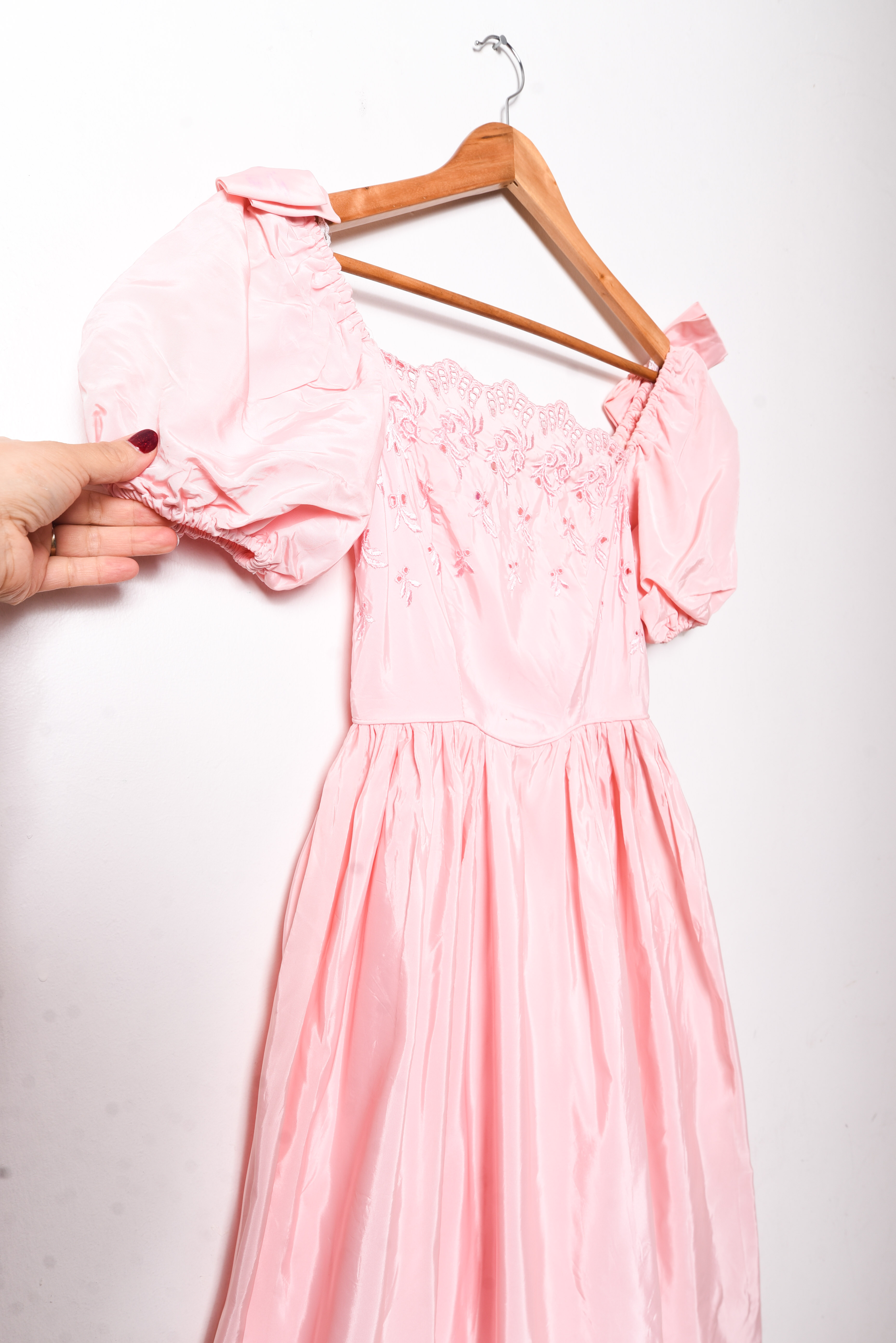 Vestido rosa pastel 80s