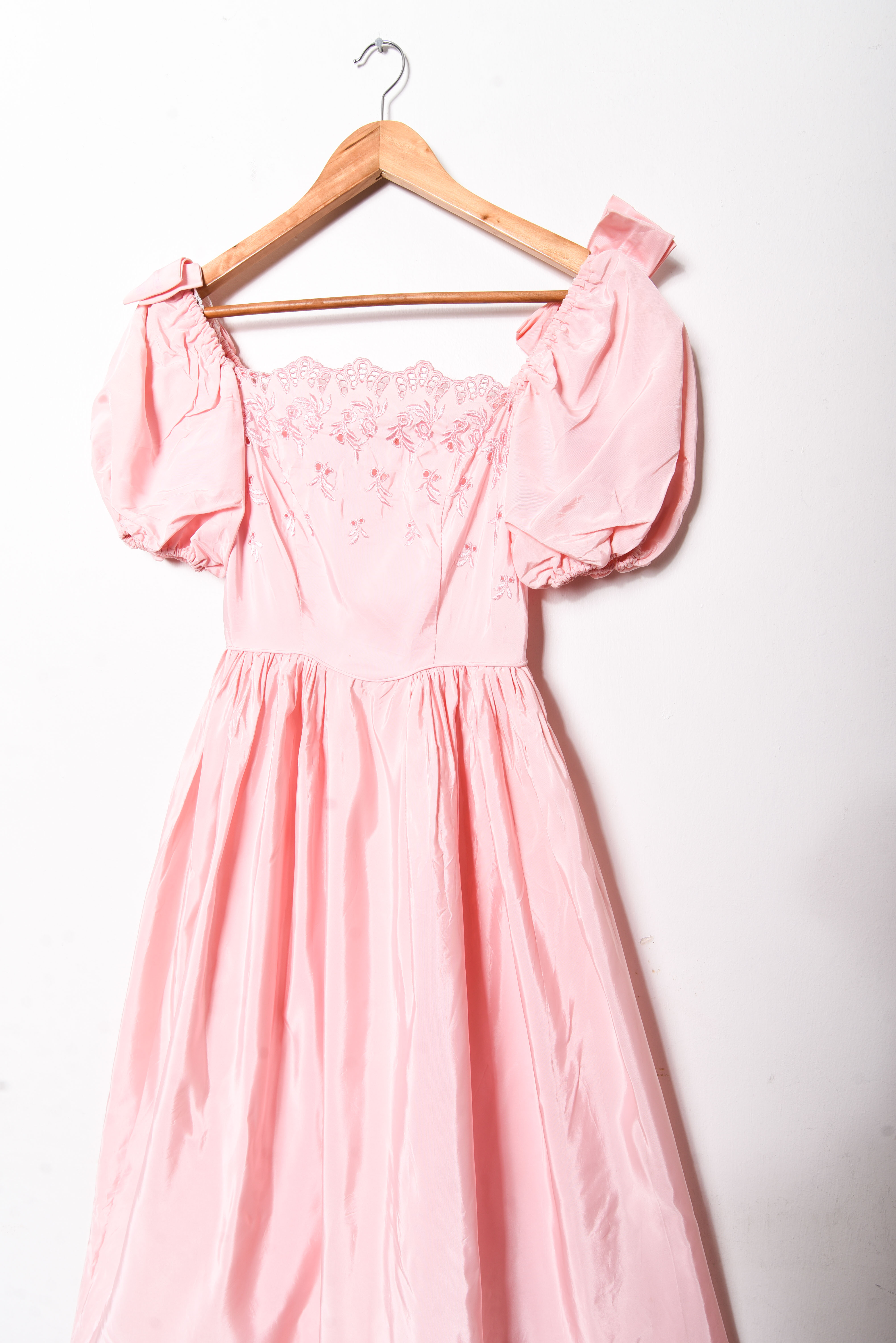 Vestido rosa pastel 80s