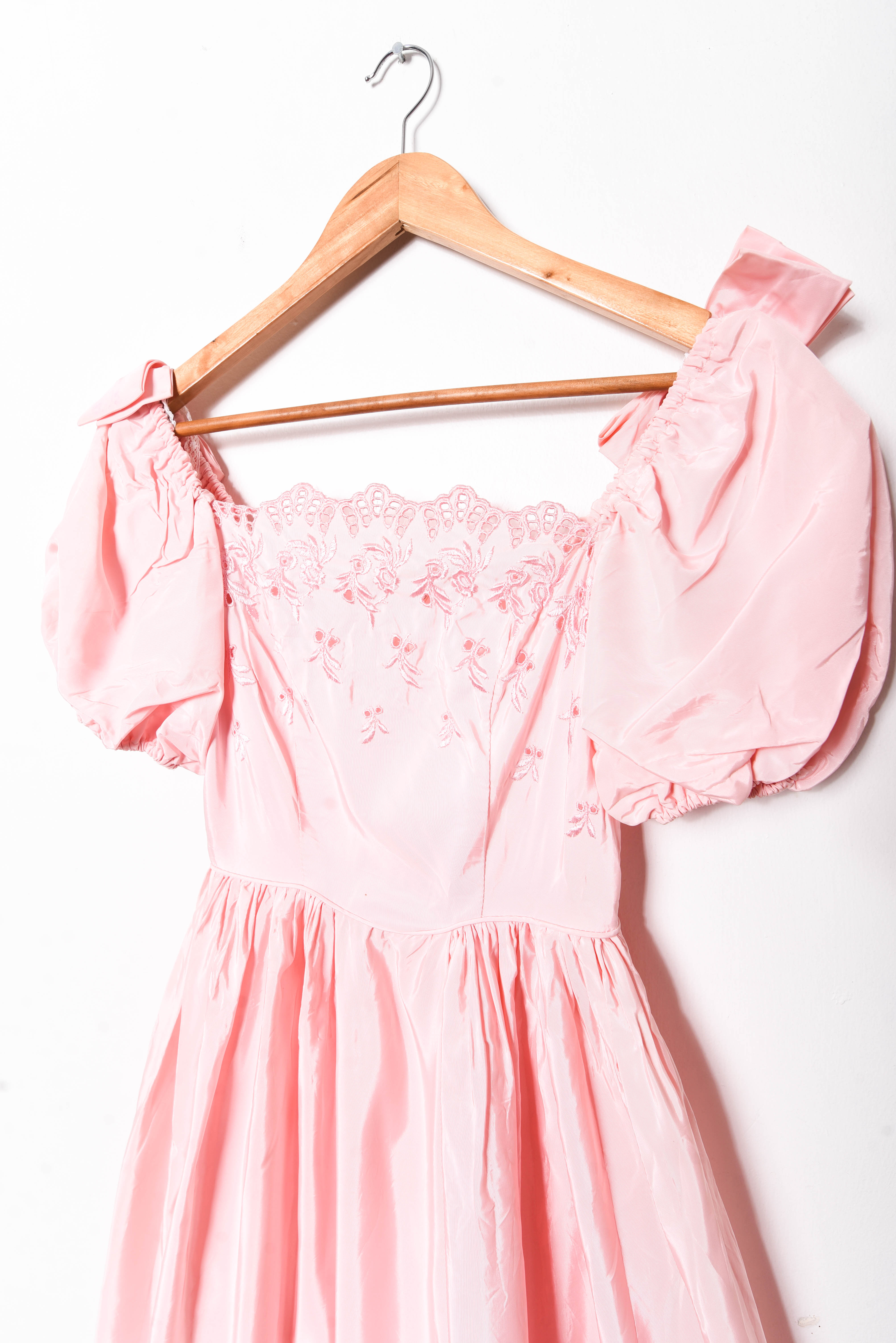 Vestido rosa pastel 80s