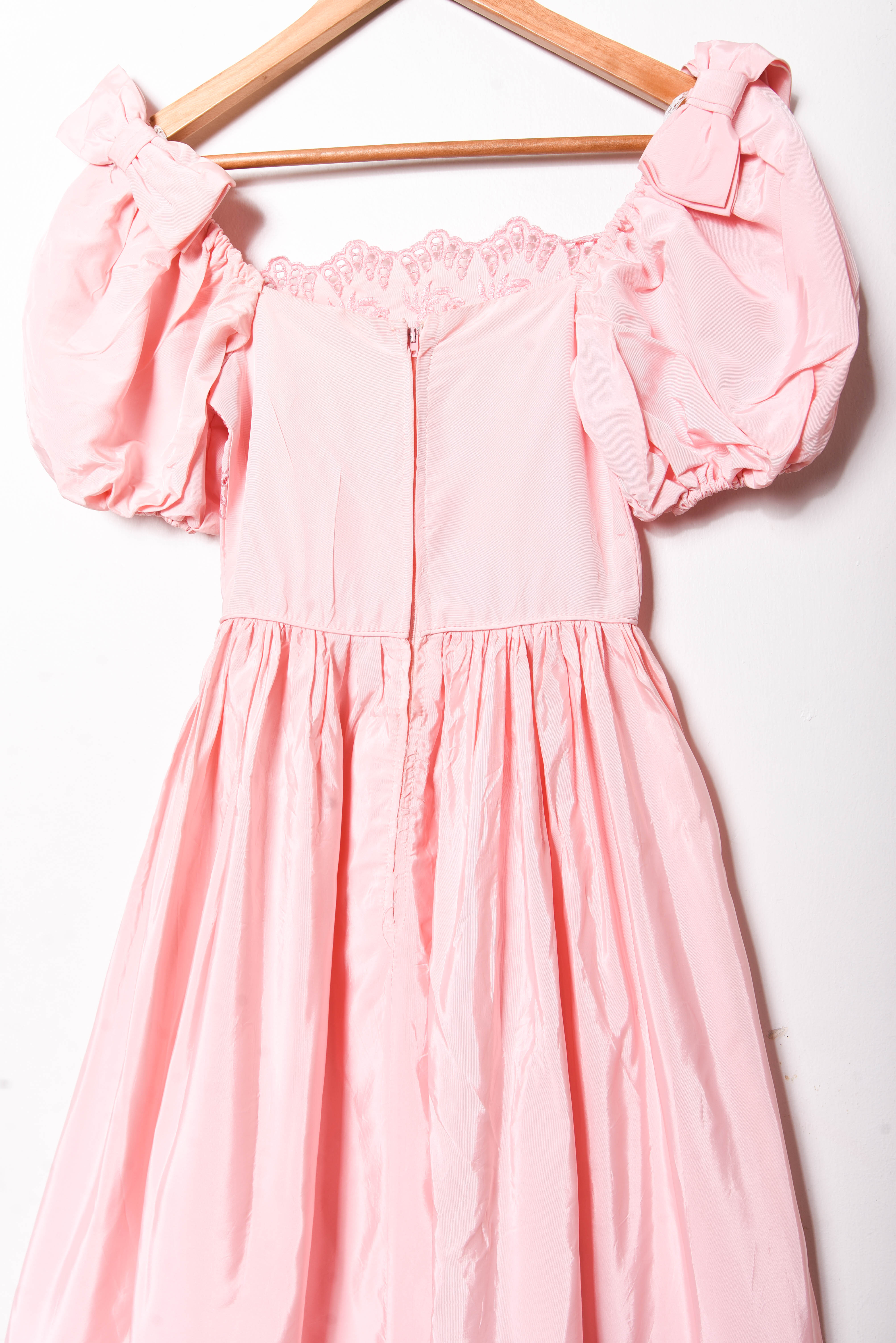 Vestido rosa pastel 80s