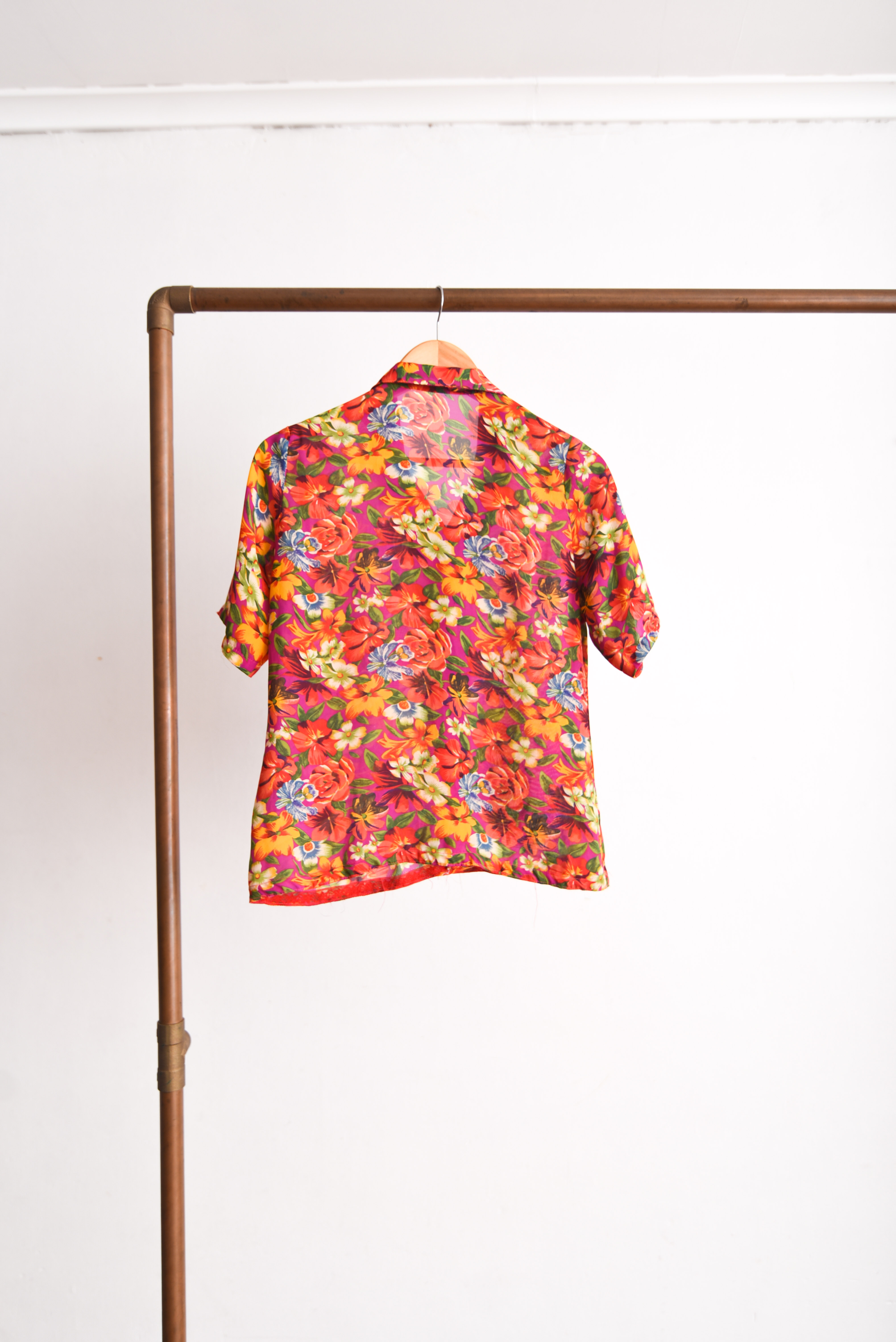 Blusa vintage handmade tropical