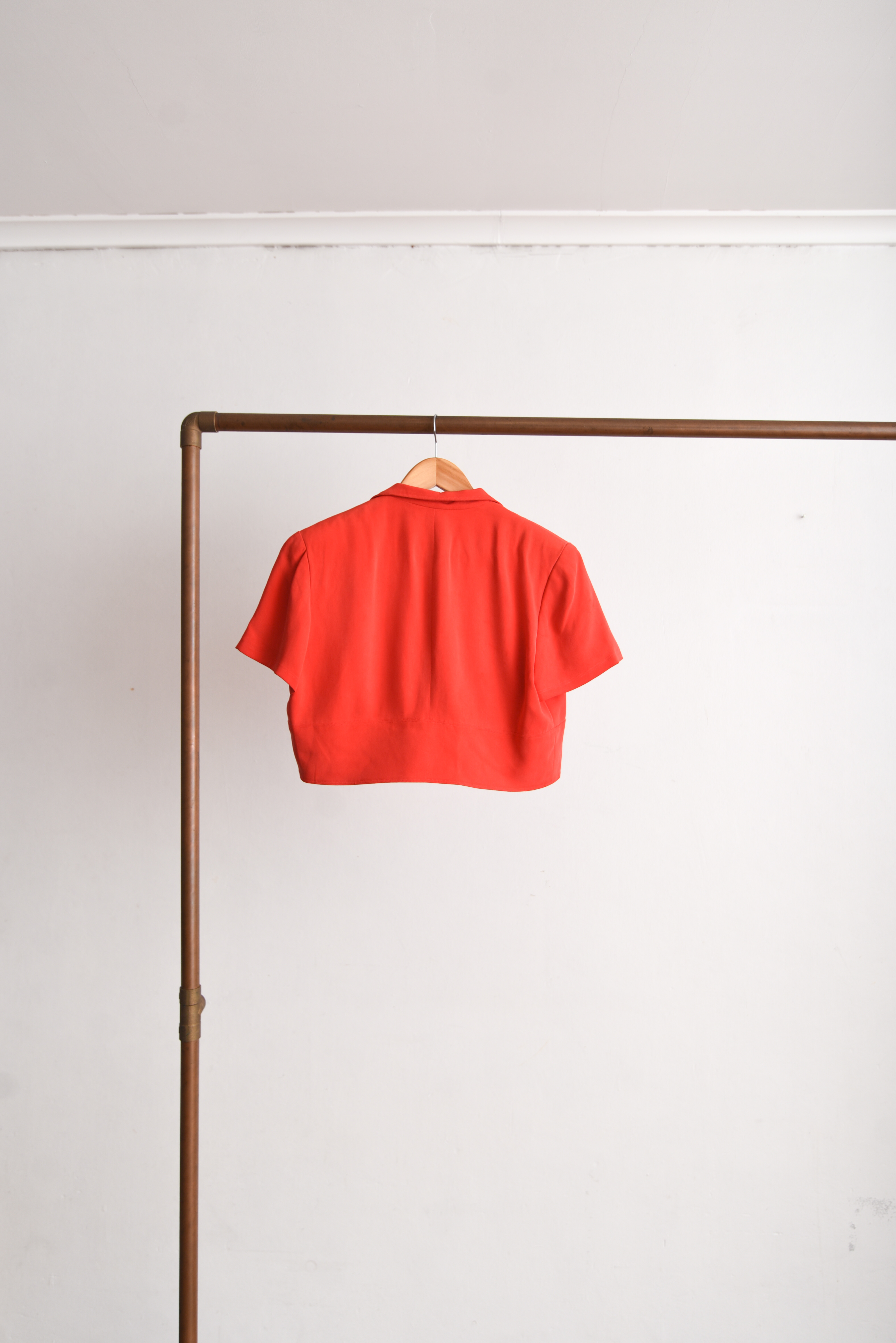 Chaqueta true red silk 90s