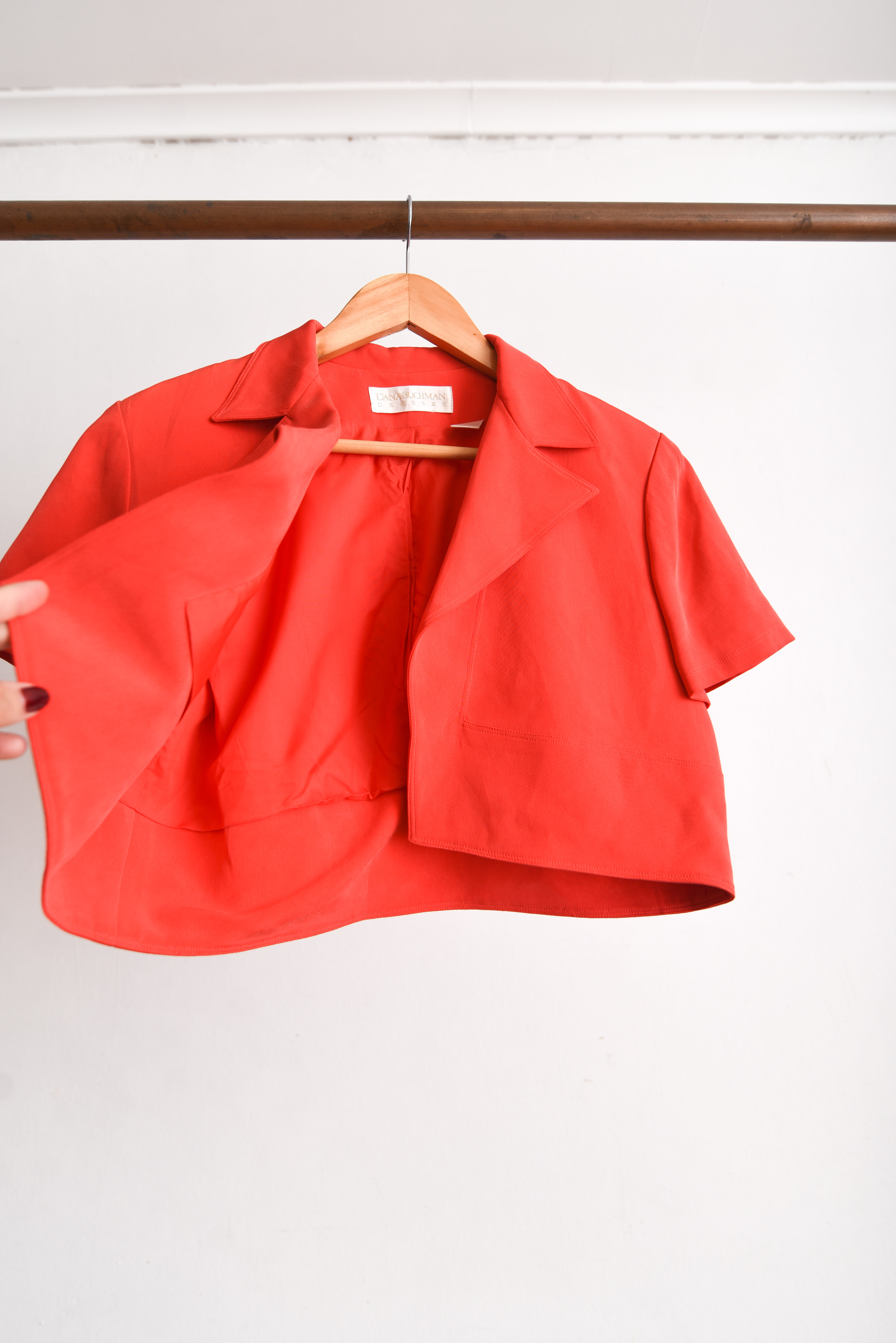 Chaqueta true red silk 90s