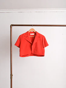Chaqueta true red silk 90s