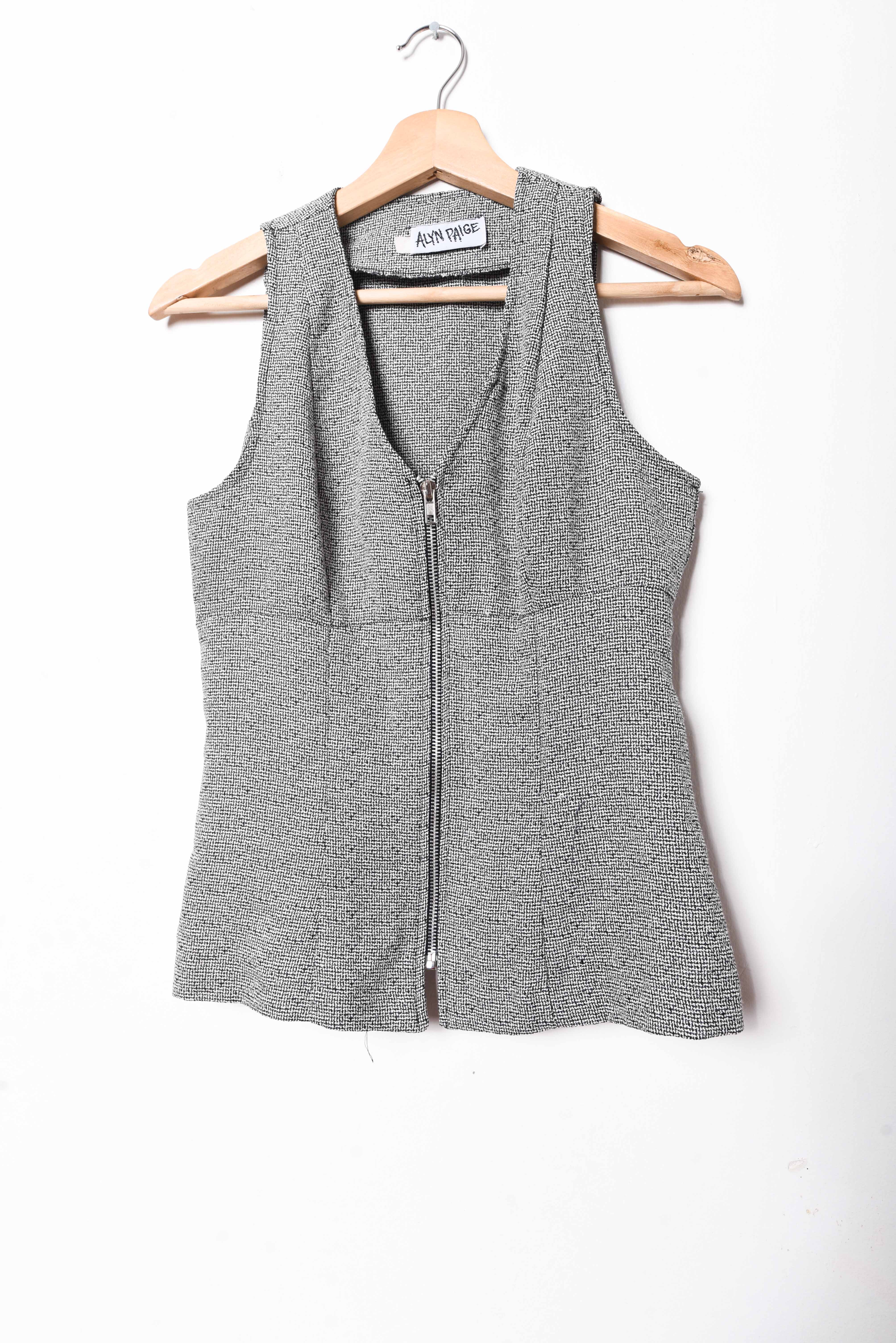Top gris 90s zipper
