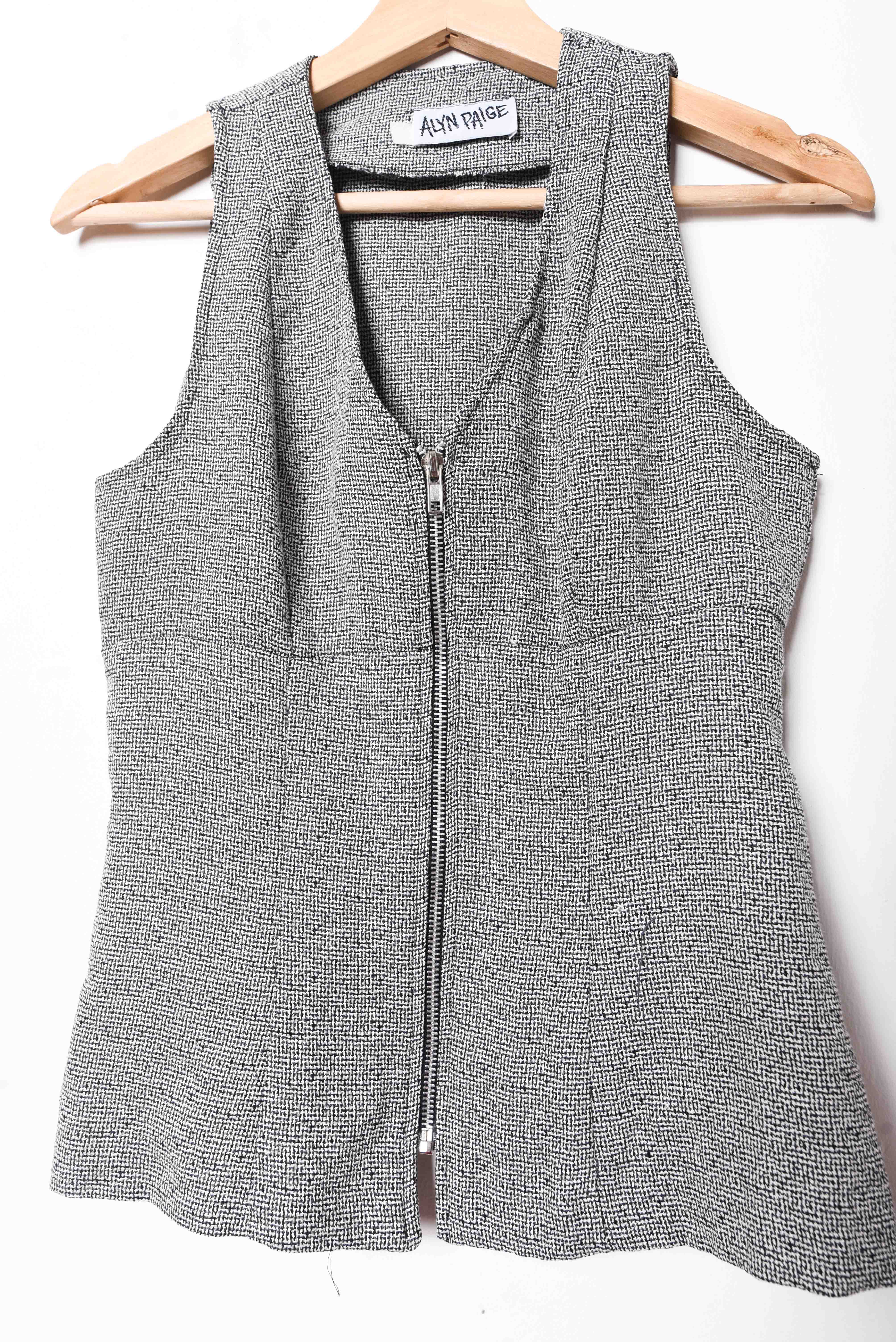 Top gris 90s zipper