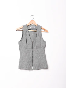 Top gris 90s zipper