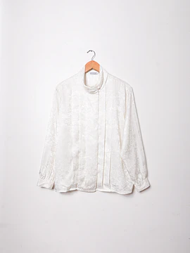 Blusa marfil brocato vintage