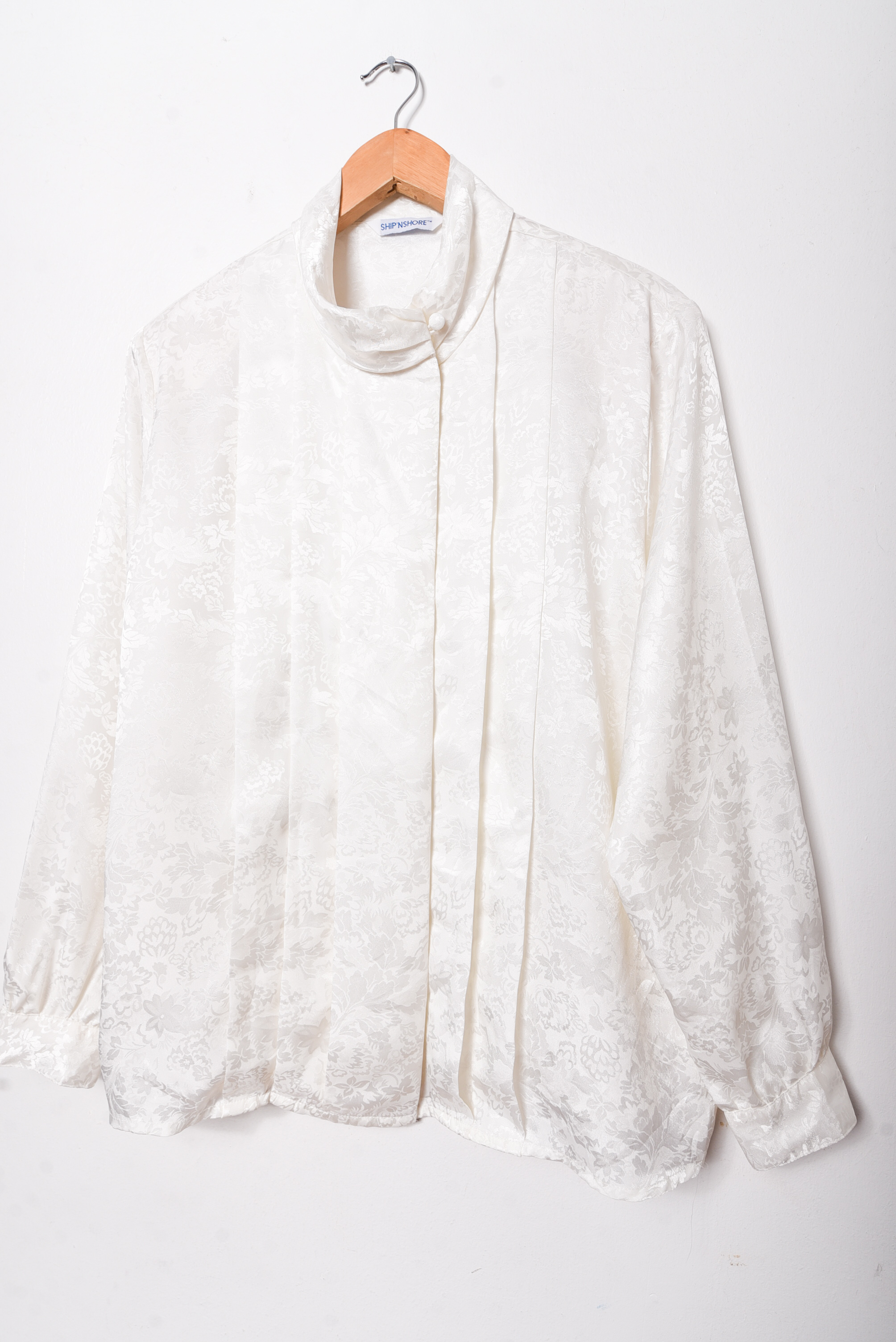 Blusa marfil brocato vintage