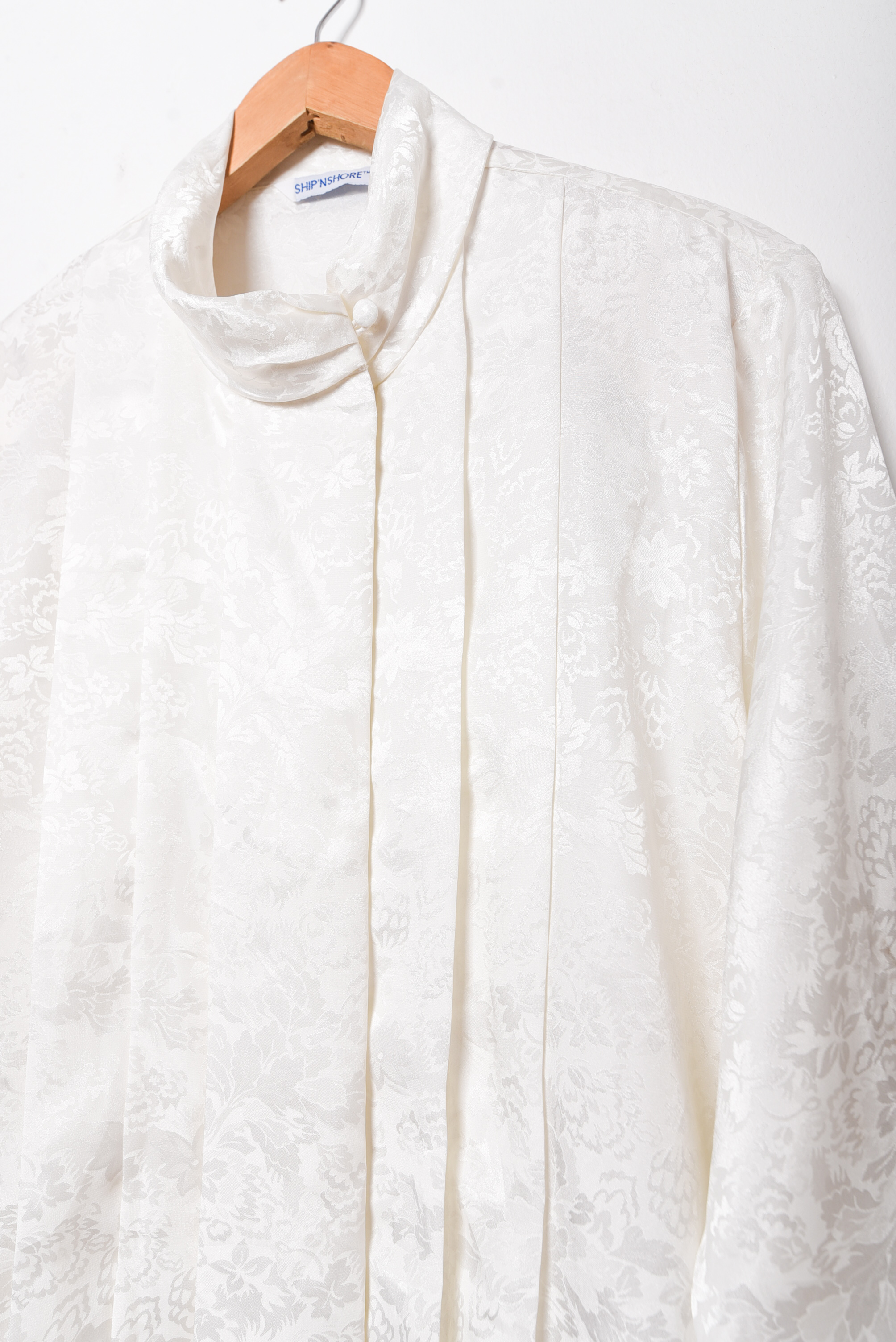 Blusa marfil brocato vintage