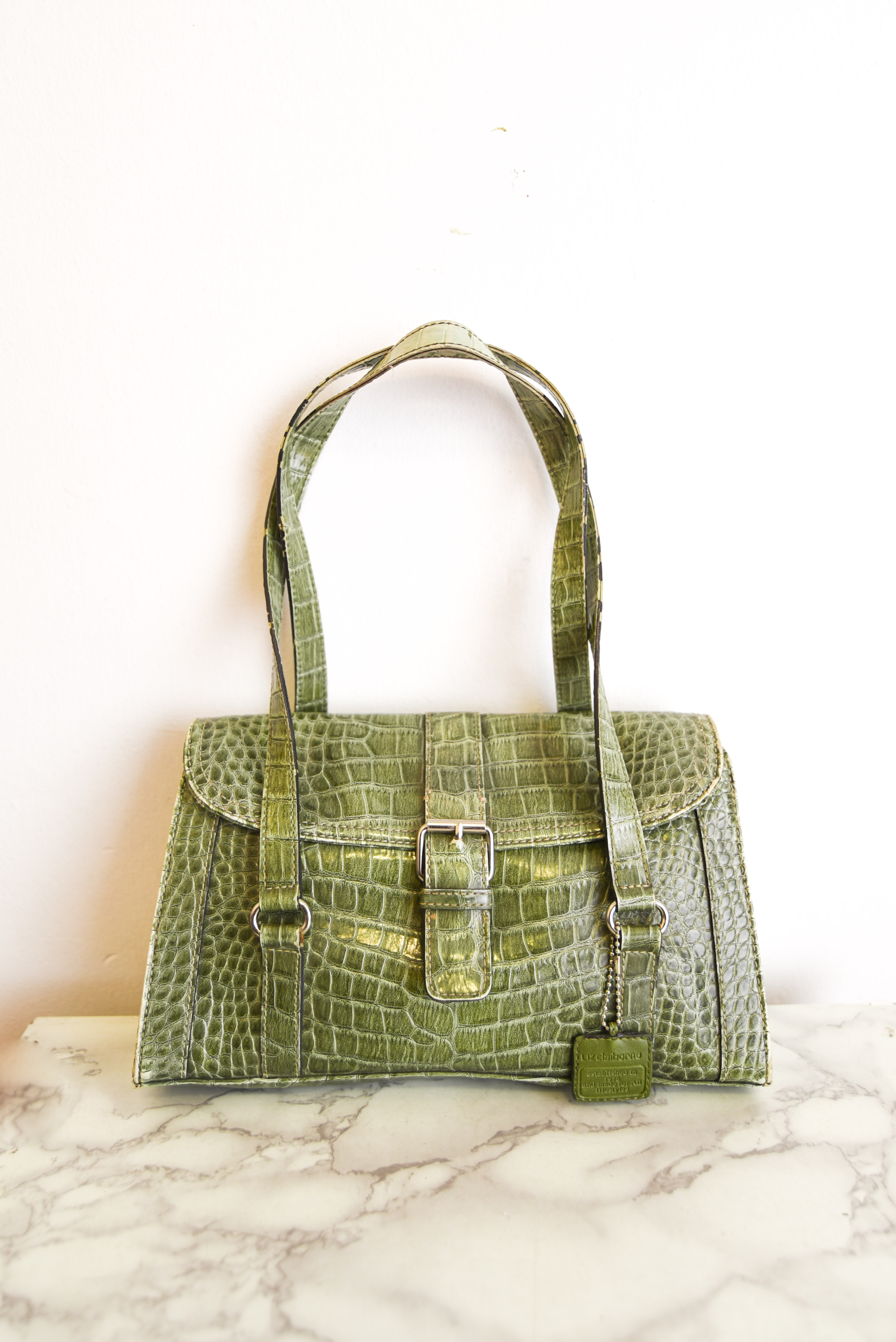Cartera verde croc y2k