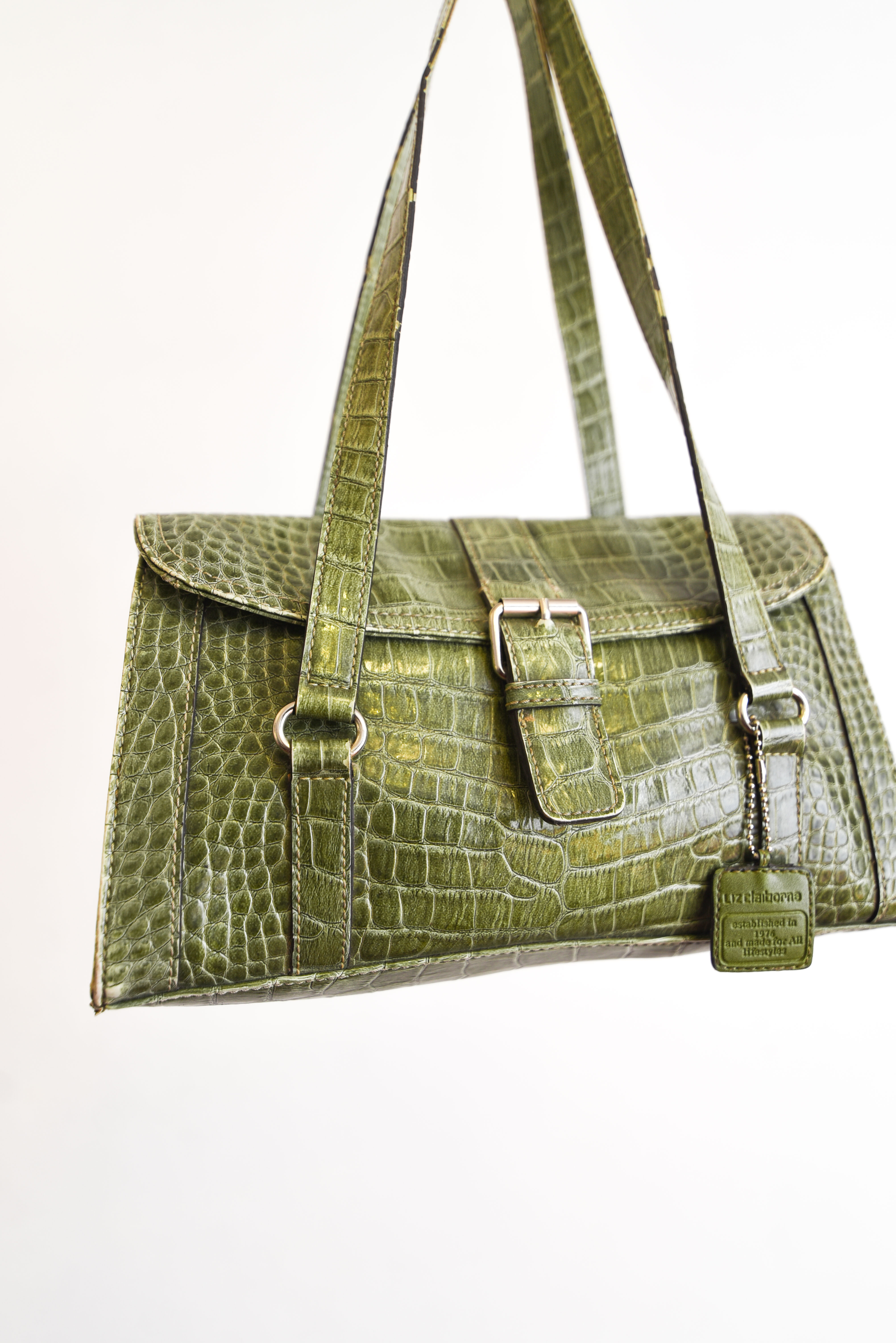 Cartera verde croc y2k