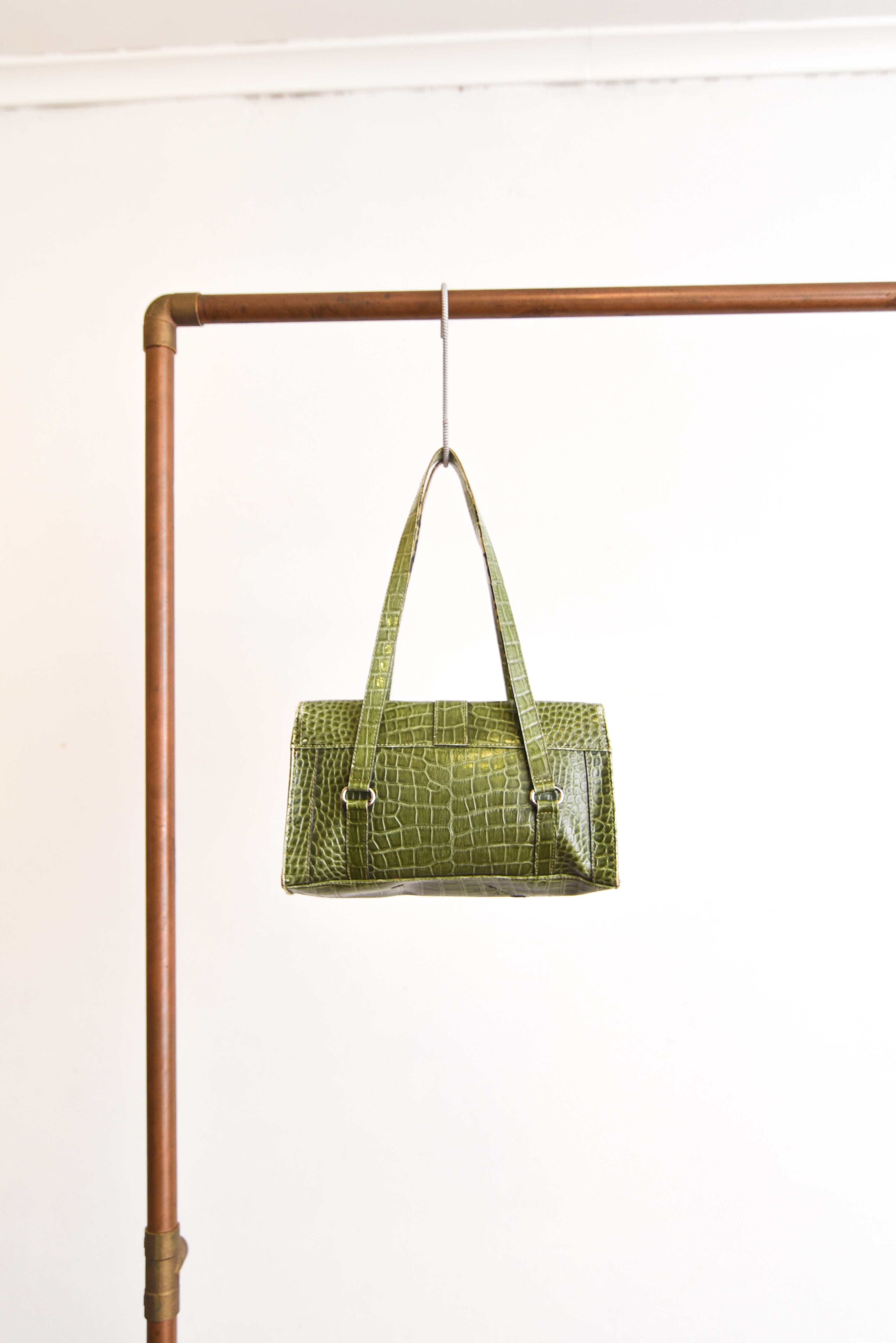 Cartera verde croc y2k