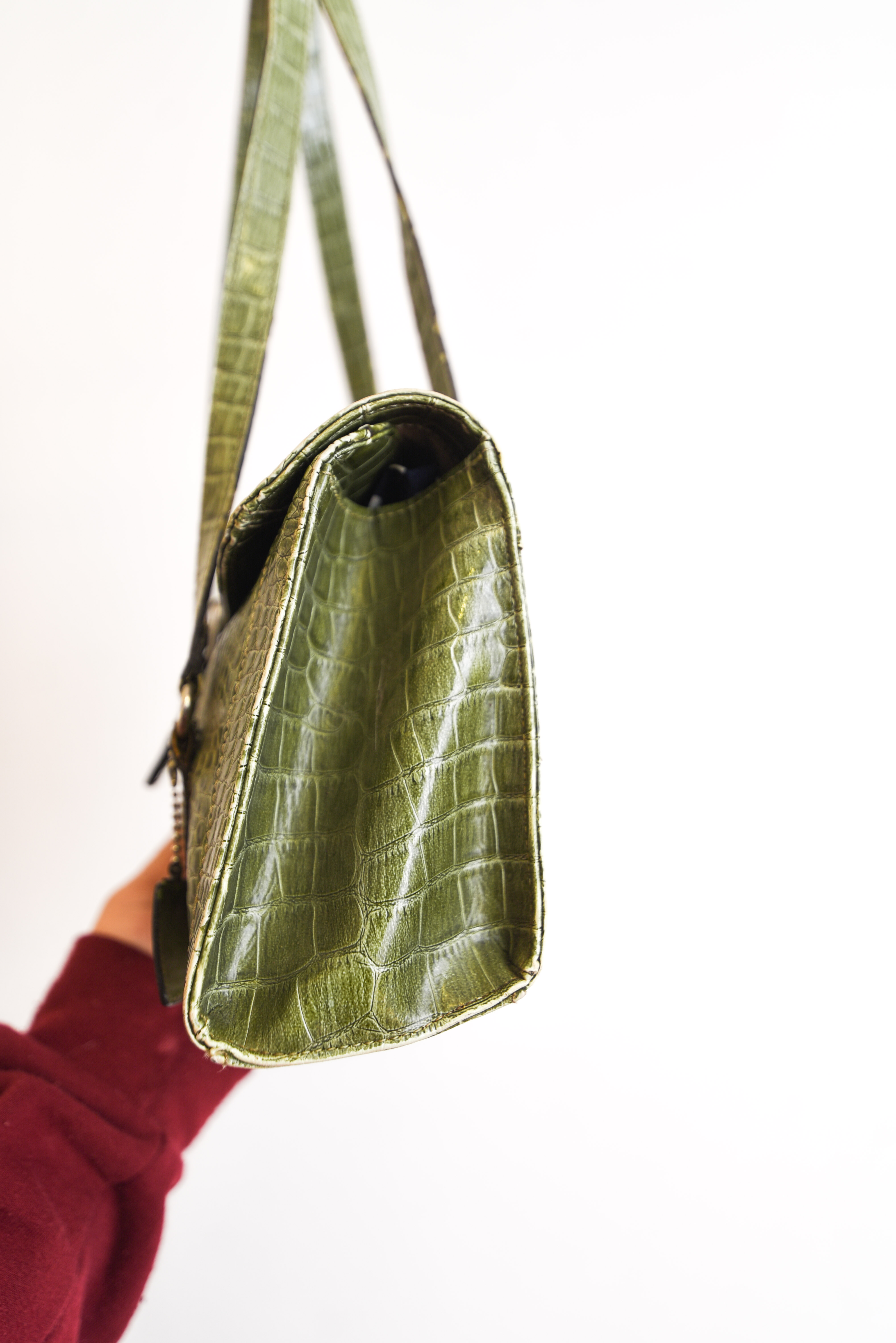 Cartera verde croc y2k